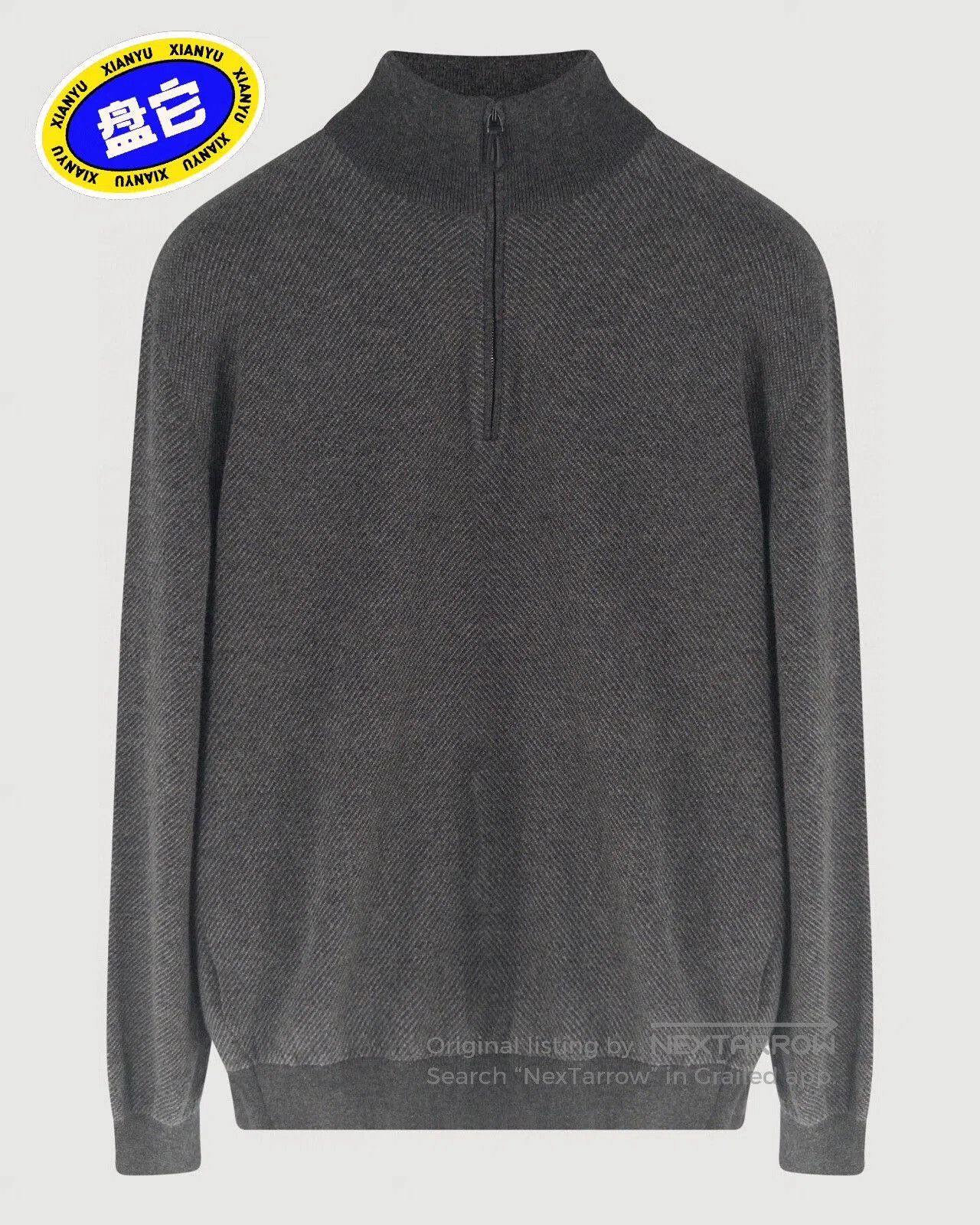 Loro Piana Loro Piana Gray Cashmere Roadster Sweater. Size US L / EU 52-54 / 3 - 1 Thumbnail