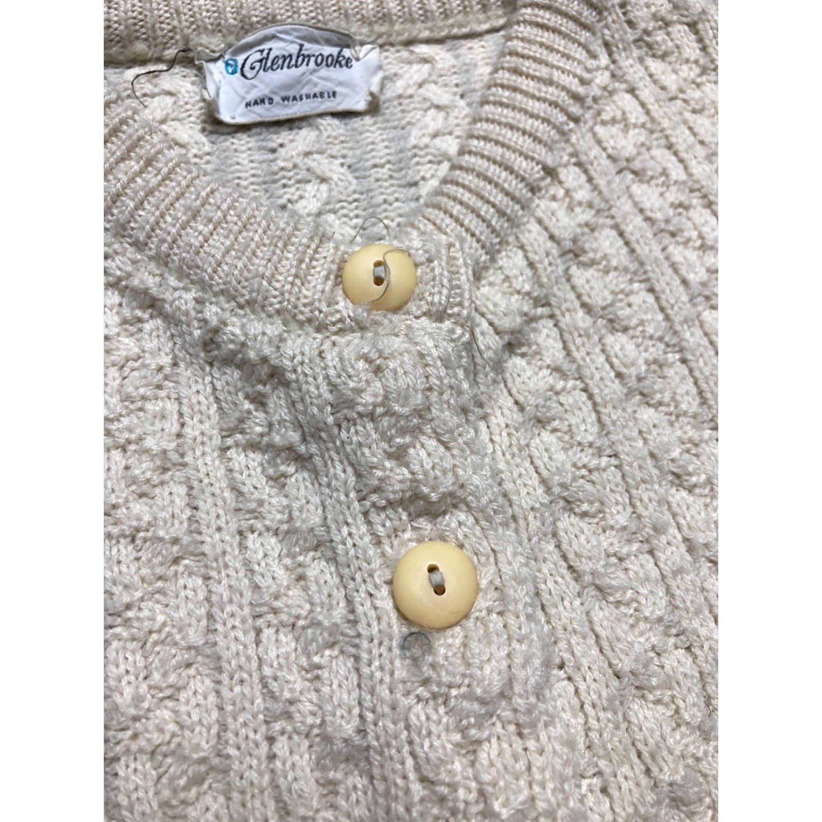 Vintage VINTAGE Penney’s knit sweater glenbrooke cardigan cable-knit wool Large Women Size L / US 10 / IT 46 - 3 Thumbnail