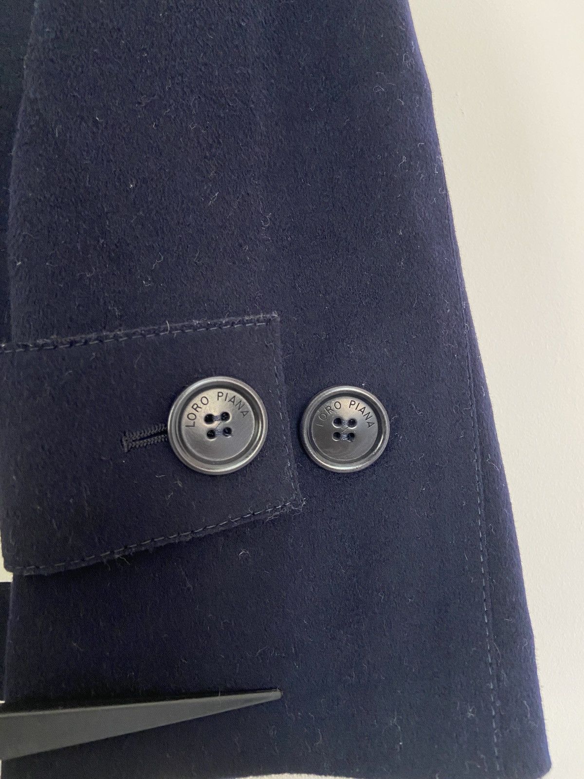 Loro Piana Loro Piana Double Breasted Felt Coat Dark Blue Size M / US 6-8 / IT 42-44 - 2 Thumbnail