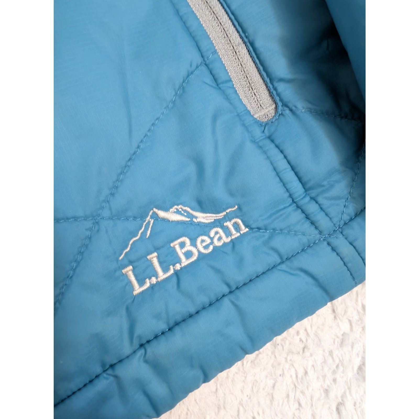 VINTAGE LL Bean Primaloft Packable Puffer Jacket Full Zip Nylon 