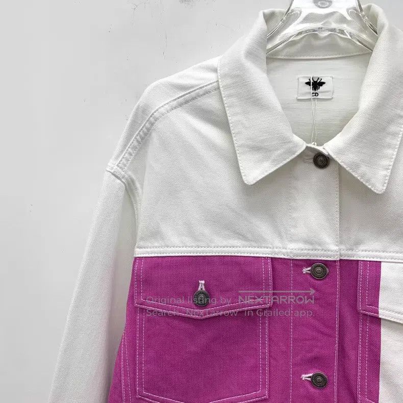 Dior Dior White striped bee embroidery stitching cotton lapel s Size XXS / US 00 / IT 34 - 3 Thumbnail