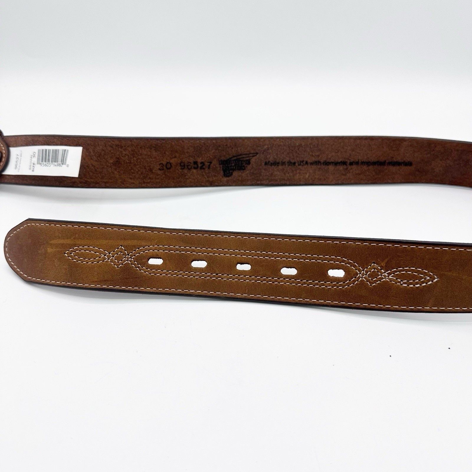 Red Wing Red Wing Shoes Western Leather Belt 1.5" Leather Size 30 Size 30 - 6 Thumbnail