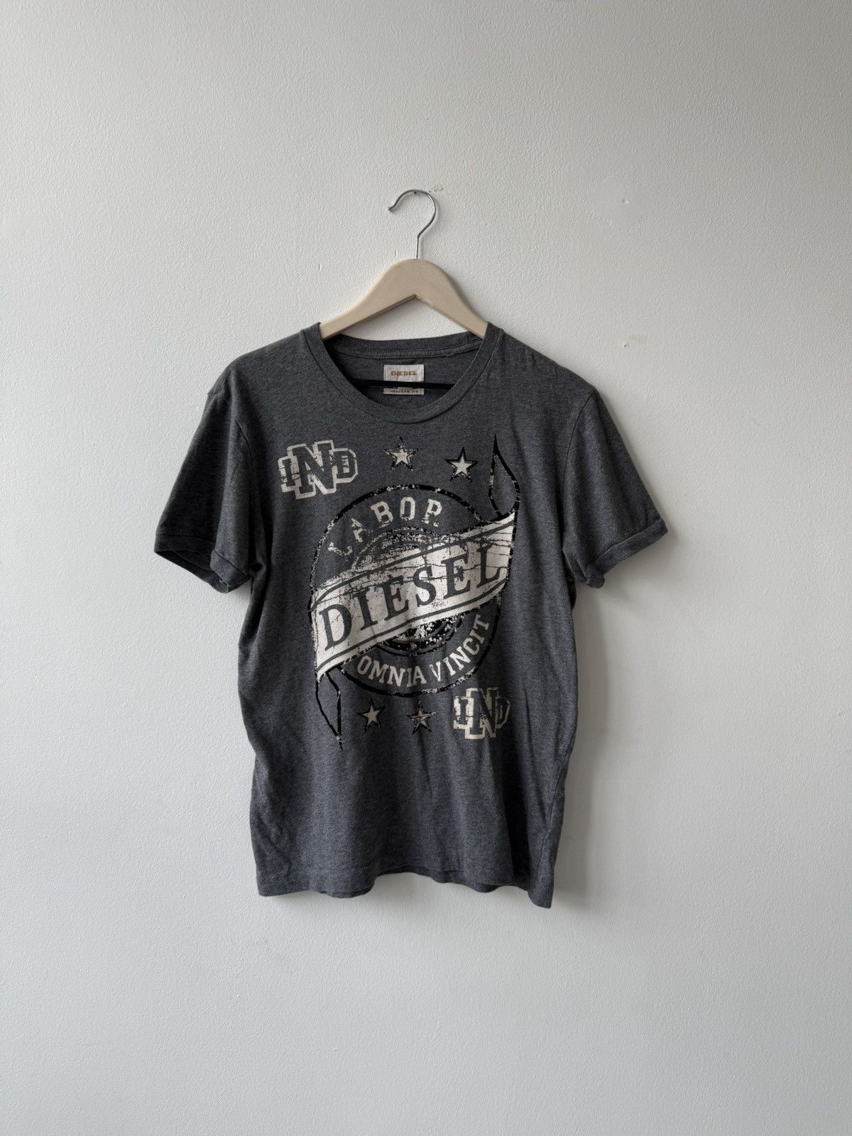 Diesel × Vintage Diesel Big Logo Gray T Shirt Size US M / EU 48-50 / 2 - 1 Thumbnail