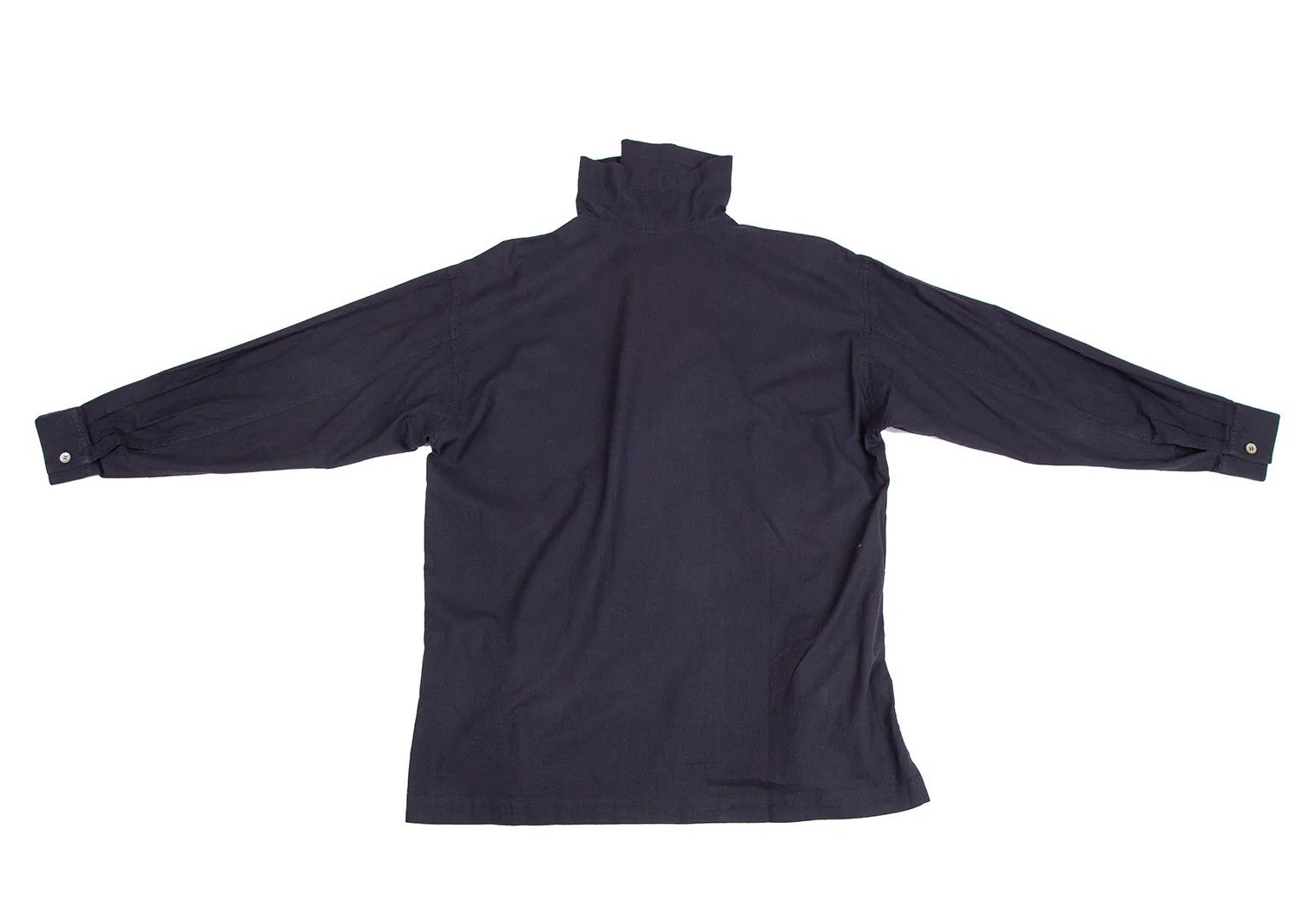 Issey Miyake Stand Neck Pullover Shirt in Navy, Size M Size US M / EU 48-50 / 2 - 14 Thumbnail