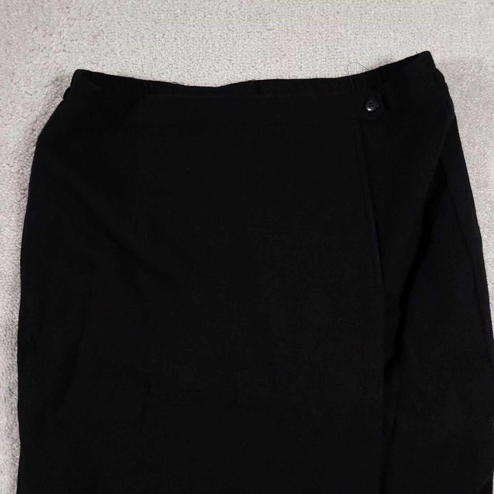 Vintage VINTAGE Norton McNaughton Wool Pencil Skirt Women's 16P Petite Black Lined 80s Size 38" / US 16 / IT 52 - 3 Thumbnail