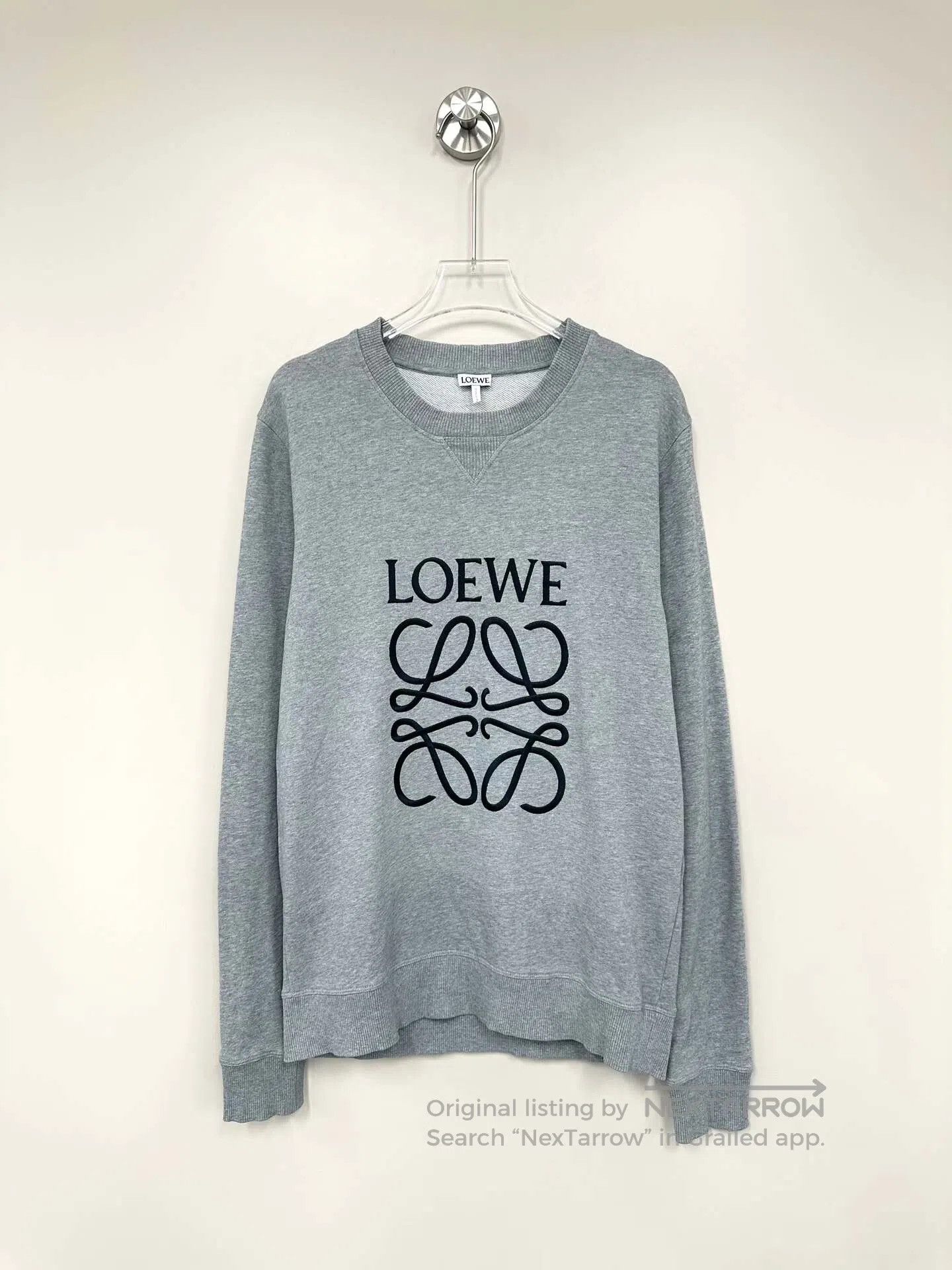 Loewe Loewe Grey Printed Logo Long Sleeve Sweatshirt| Size US S / EU 44-46 / 1 - 1 Thumbnail
