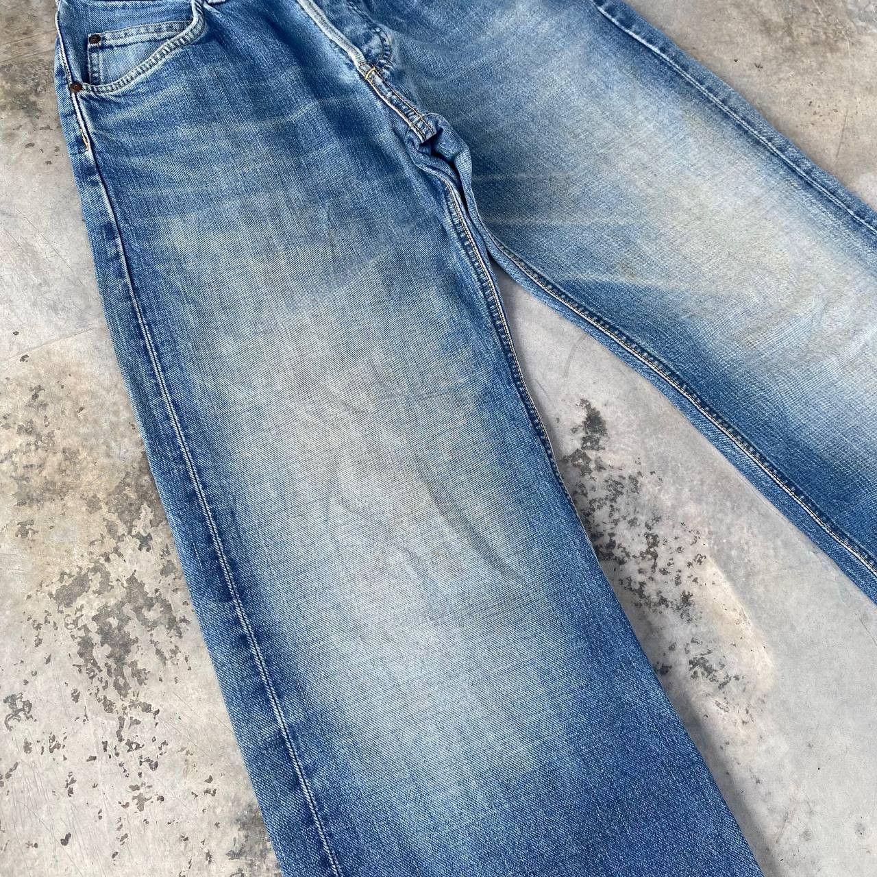 Lee Vintage 90s LEE RIDERS SELVEDGED Loose Denim Grunge Bluewash Size US 28 / EU 44 - 6 Thumbnail