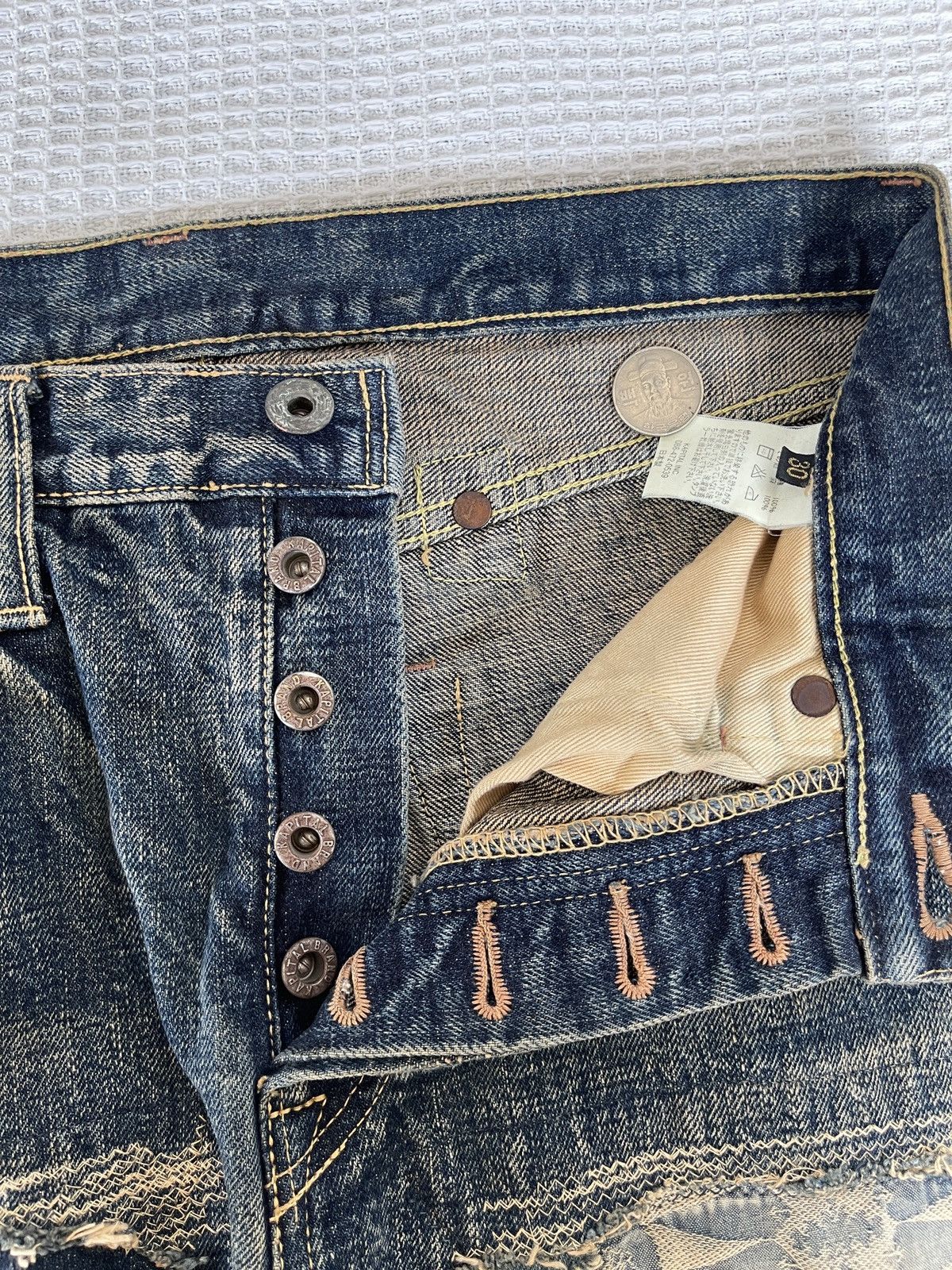 Kapital Kountry ARCHIVE🔥KAPITAL KOUNTRY🔥Shashiko Patchworks Selvedge Denim Size US 30 / EU 46 - 18 Thumbnail