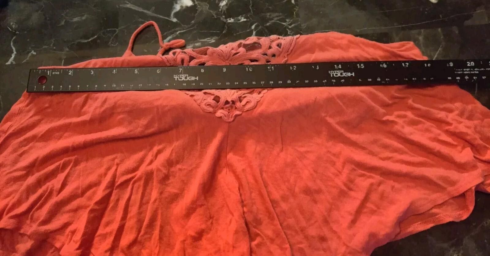 Other Monteau Womens Cropped Tank Spaghetti Strap Top Lace Detail Size M / US 6-8 / IT 42-44 - 10 Thumbnail