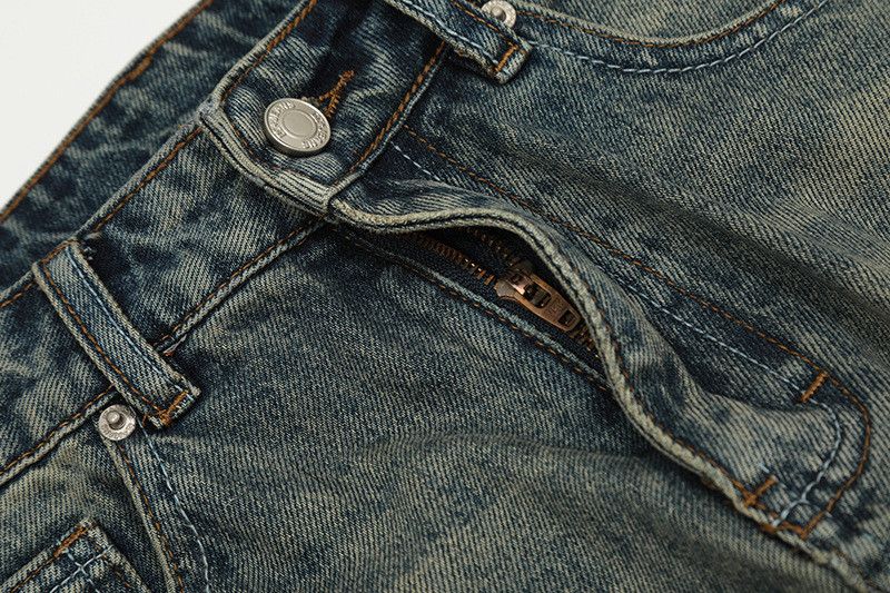 Vintage American retro men's gradient washed loose jeans Size US 32 / EU 48 - 5 Thumbnail