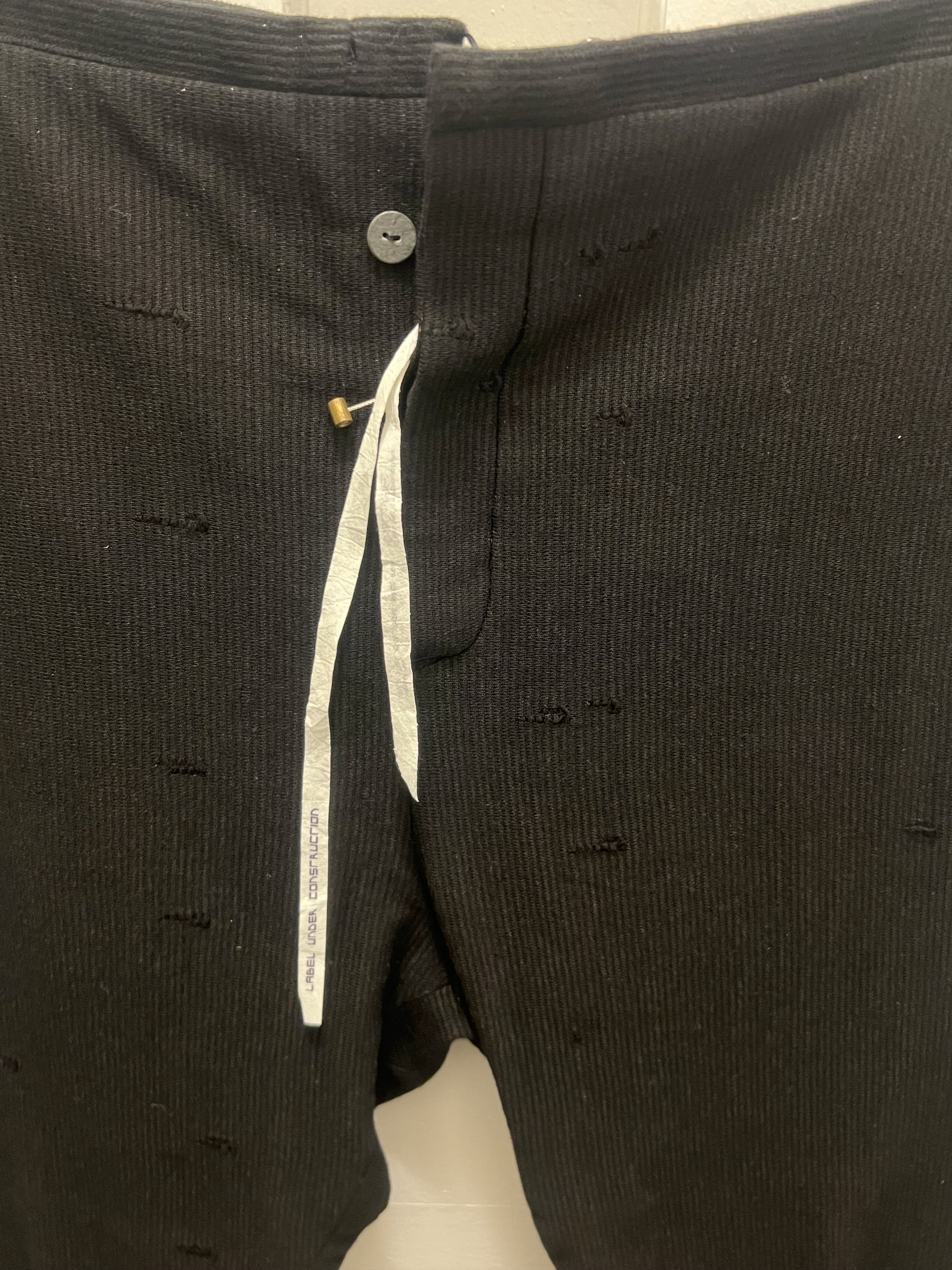 Label Under Construction NWOT $1099 Scarred Cotton Linen Easy Pants Size US 36 / EU 52 - 5 Thumbnail