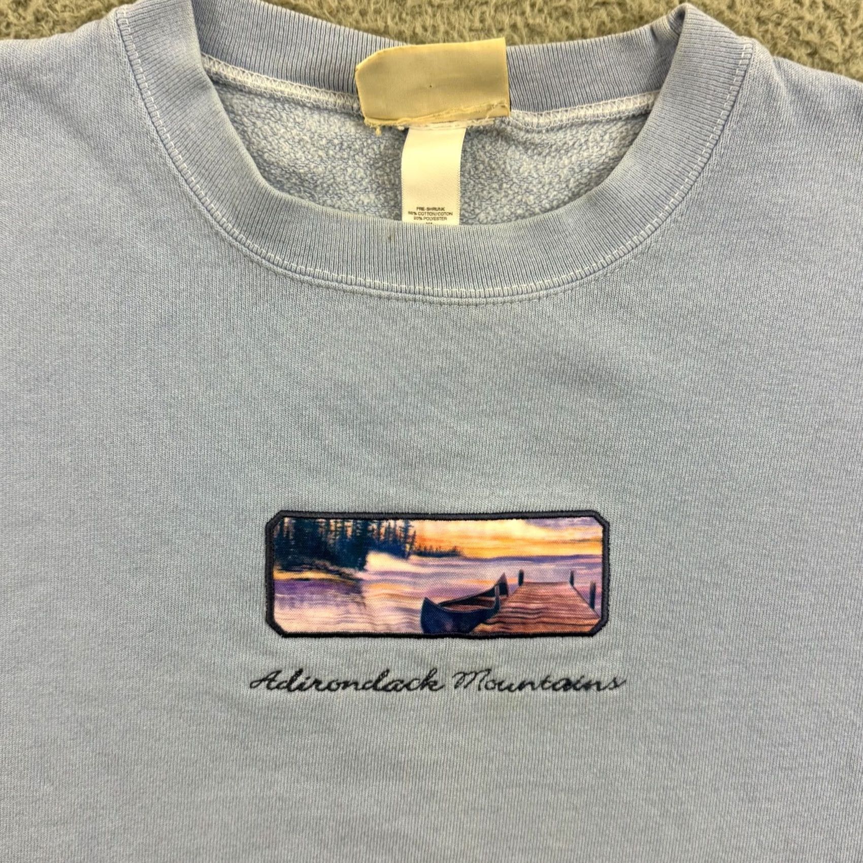 Vintage VINTAGE Adirondack Mountains Sweatshirt Adult XL Blue 90s Graphic Print Pullover Cotton Sweatshirt Mens Womens Size US XL / EU 56 / 4 - 3 Thumbnail