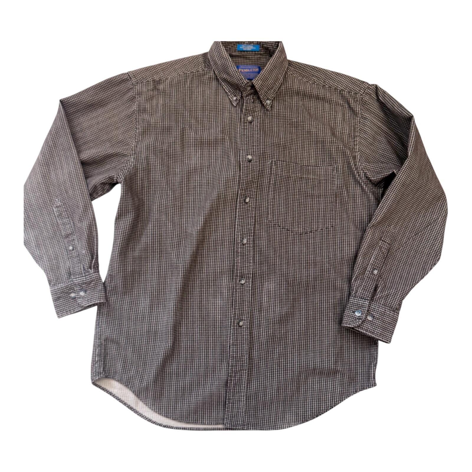 Pendleton Vintage Pendleton Brown Houndstooth Button-Down Shirt Size M Size US M / EU 48-50 / 2 - 1 Thumbnail