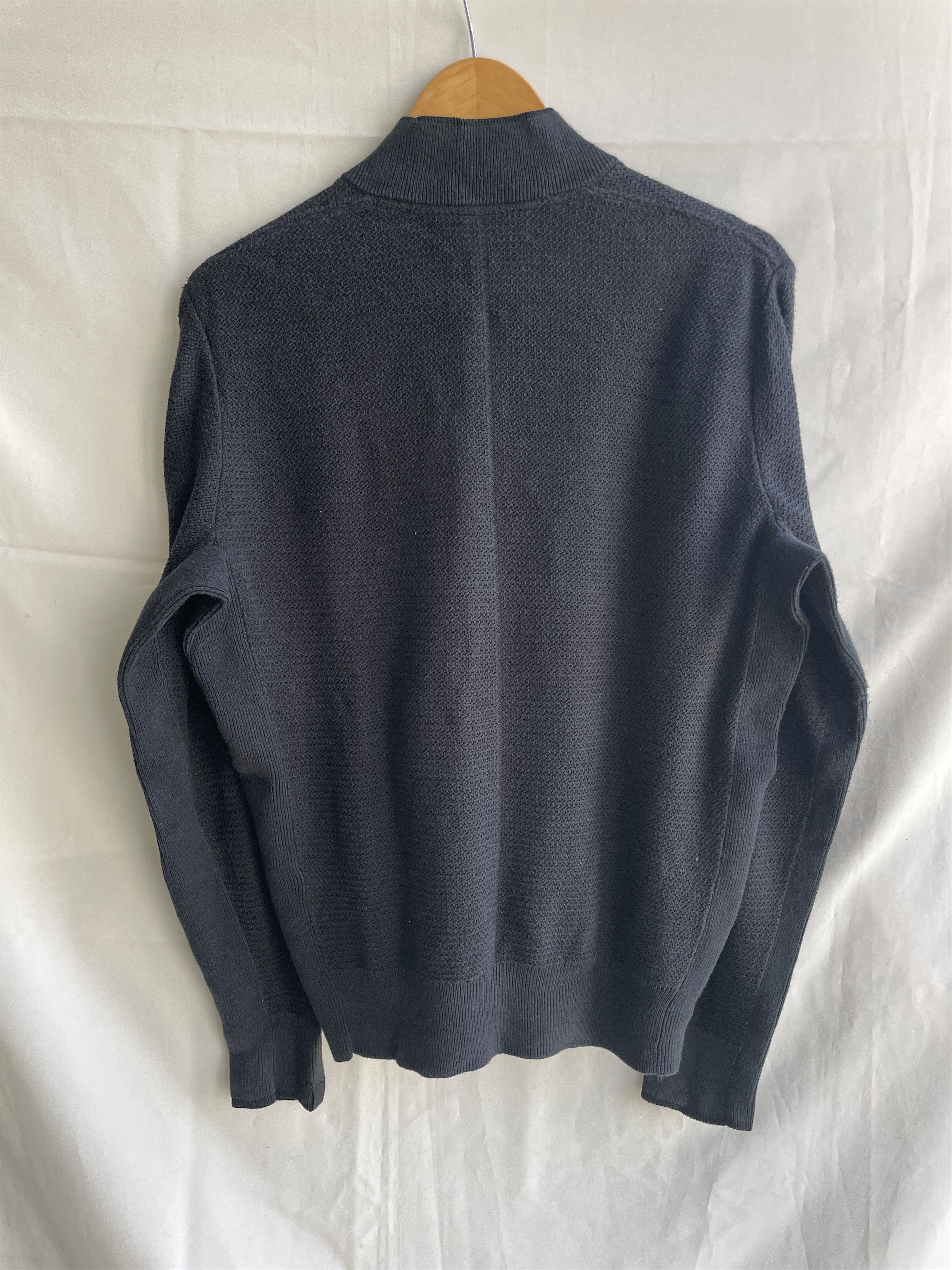 Rag & Bone Rag & Bone Cotton Hemp Zip Up Dark Navy Bomber Cardigan Size US S / EU 44-46 / 1 - 2 Thumbnail