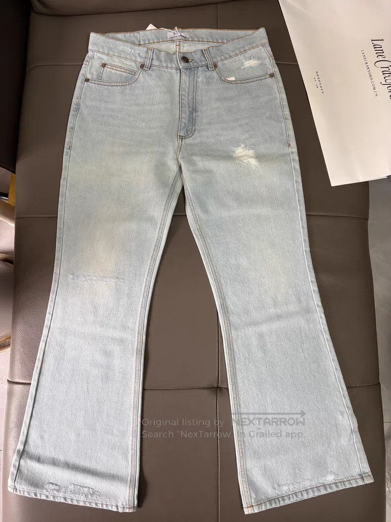 ERL ERL Men's Flared Washed Denim Pants Size US 34 / EU 50 - 1 Thumbnail