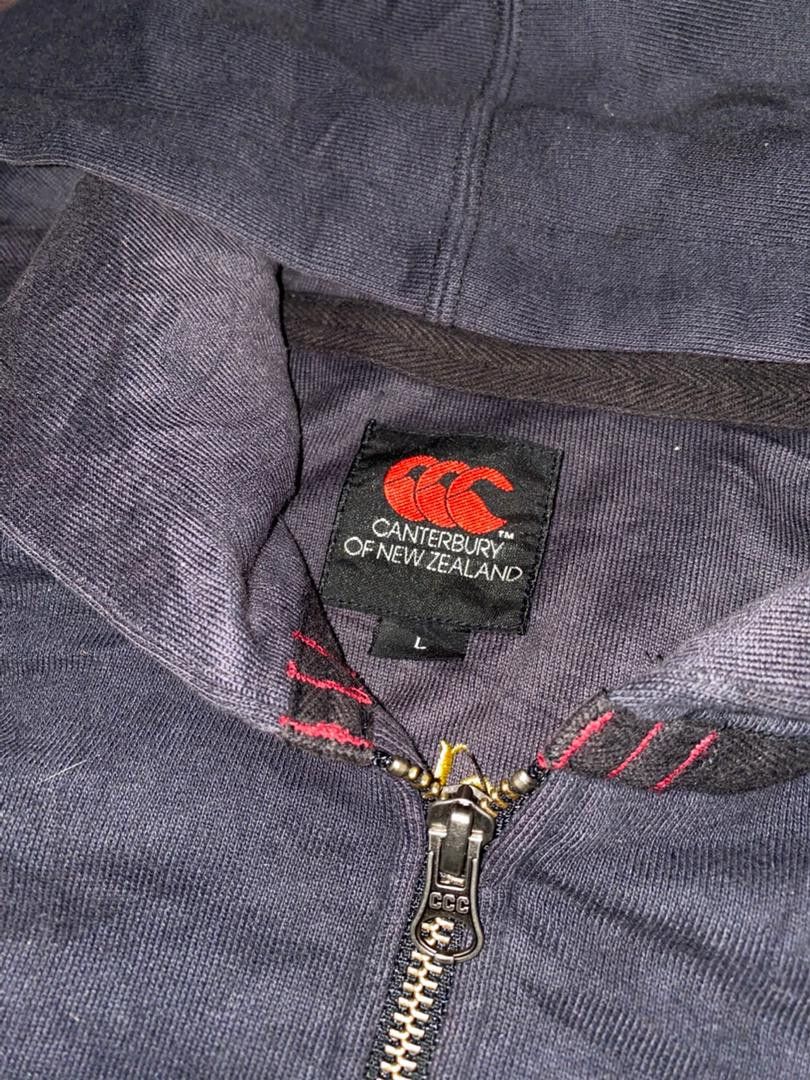 Japanese Brand Canterbury of New Zealand Distessed Zipper Hoodie Size US L / EU 52-54 / 3 - 6 Thumbnail
