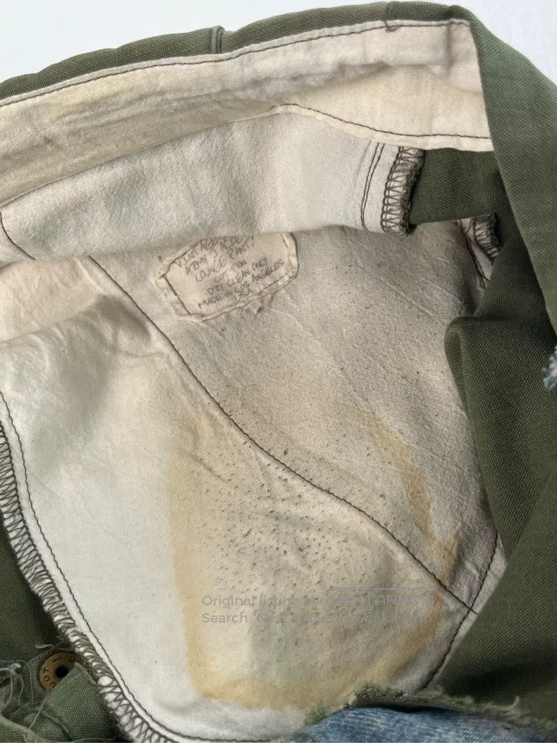 Greg Lauren Greg Lauren size M Military fabric patchwork denim pants Size US 27 - 7 Thumbnail