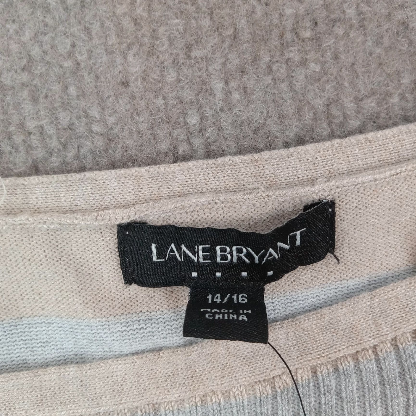 Vintage Lane Bryant Womens Long Sleeve Shirt Brown White Gray Striped Size 14/16 Size XL / US 12-14 / IT 48-50 - 5 Thumbnail