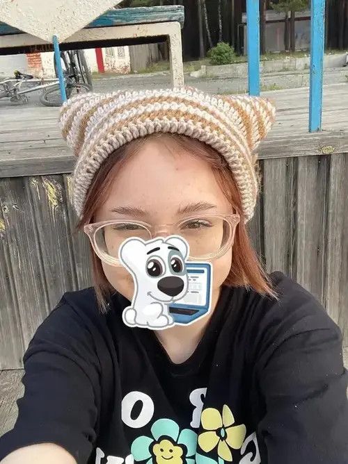 Other Knitted Beanie Hat in stripes with cat ears Size ONE SIZE - 4 Thumbnail