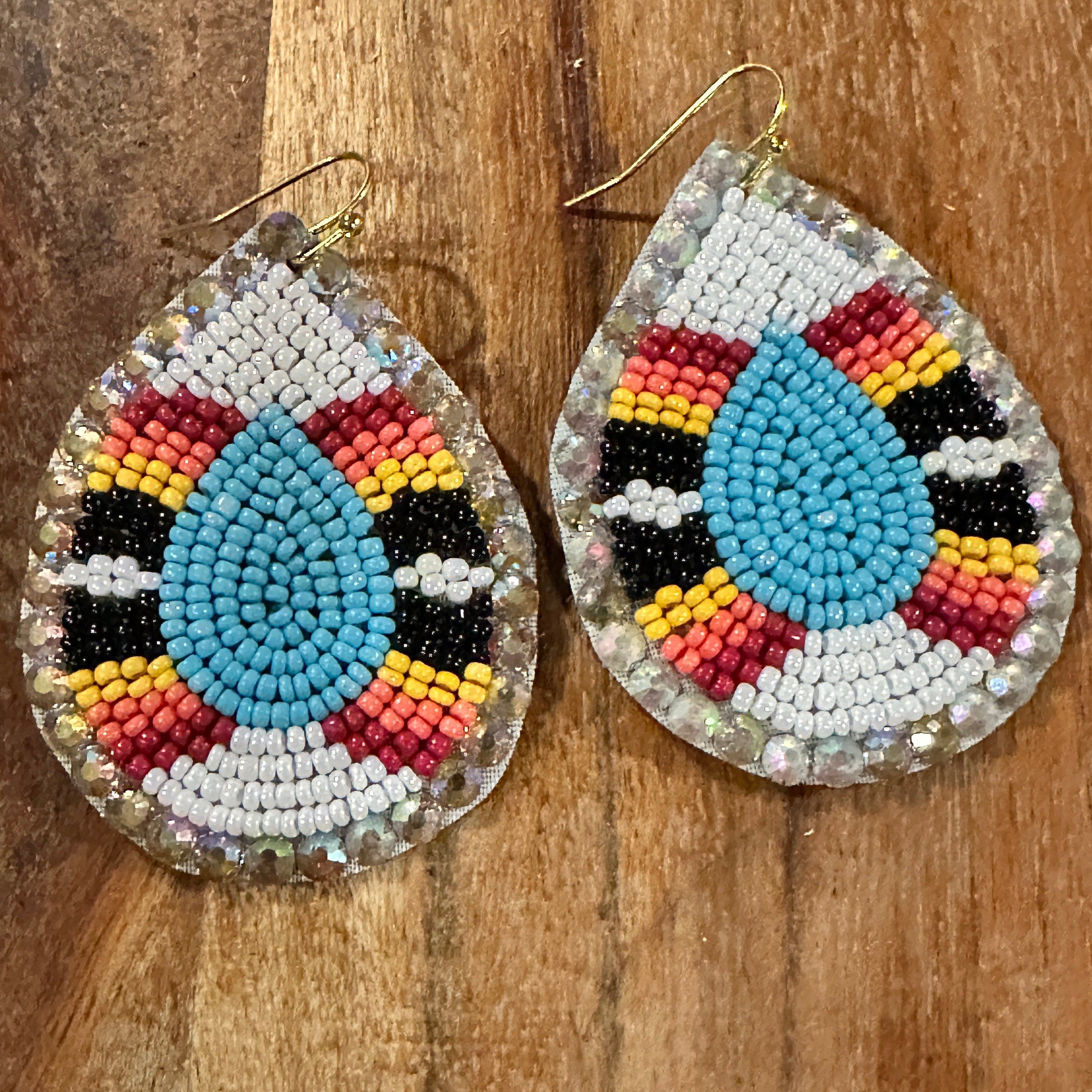 Other Boho Tribal Vibrant Southwestern Teardrop Beaded Dangle Earr Size ONE SIZE - 4 Thumbnail