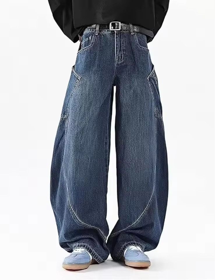Japanese Brand Baggy Barrel Wide Leg Jeans Size US 28 / EU 44 - 1 Thumbnail