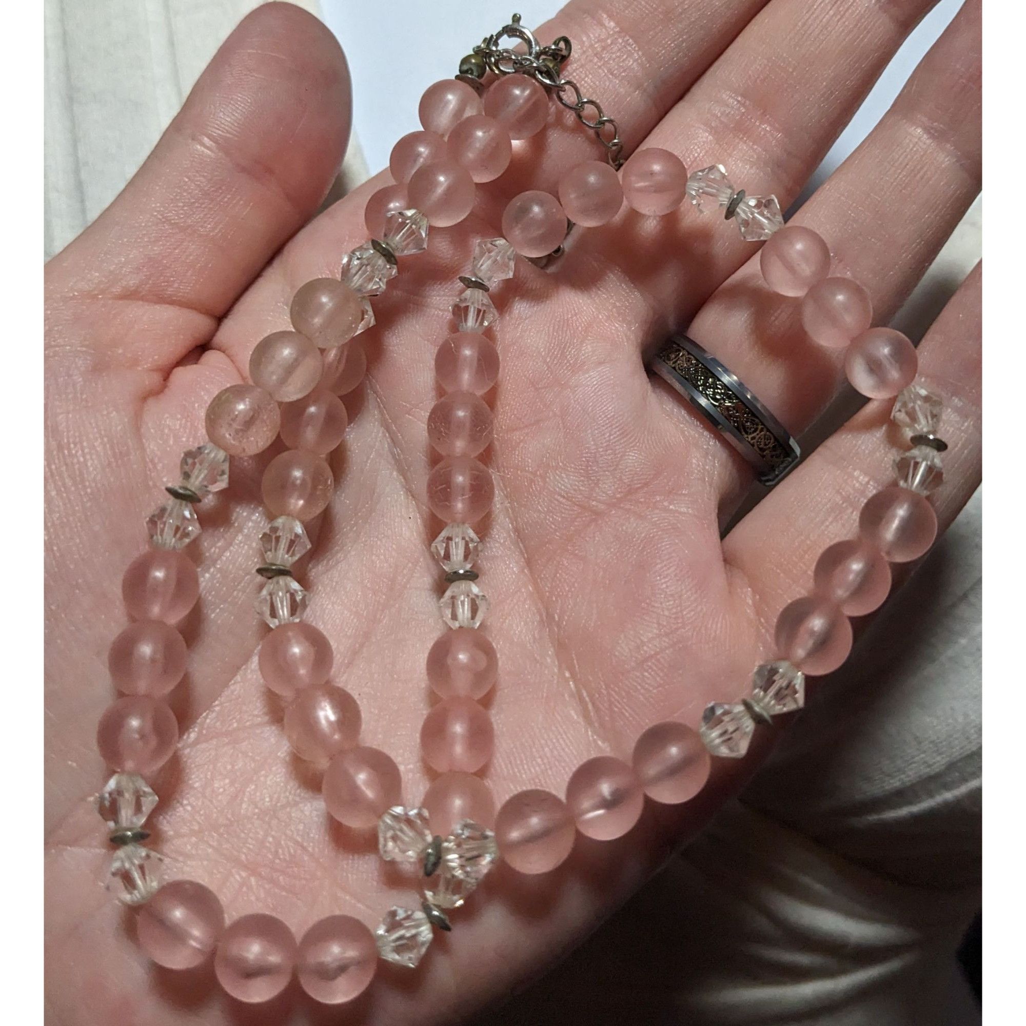 Other Coquette Pink And Clear Beaded Necklace Size ONE SIZE - 5 Thumbnail