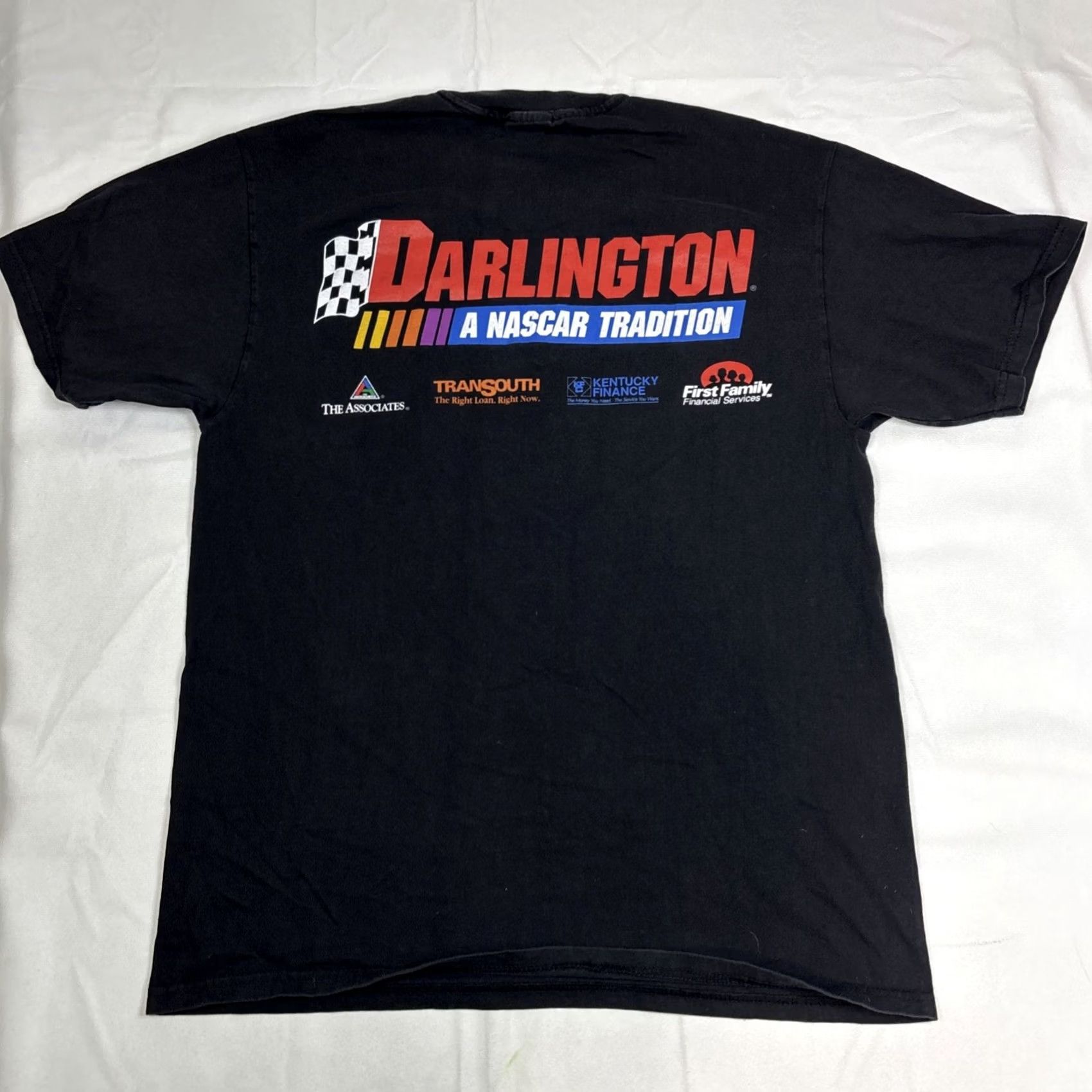 Hanes Hanes Beefy-T T-Shirt Men’s Large Black NASCAR Darlington Graphic TransUnion 400 Mens Size US L / EU 52-54 / 3 - 5 Thumbnail