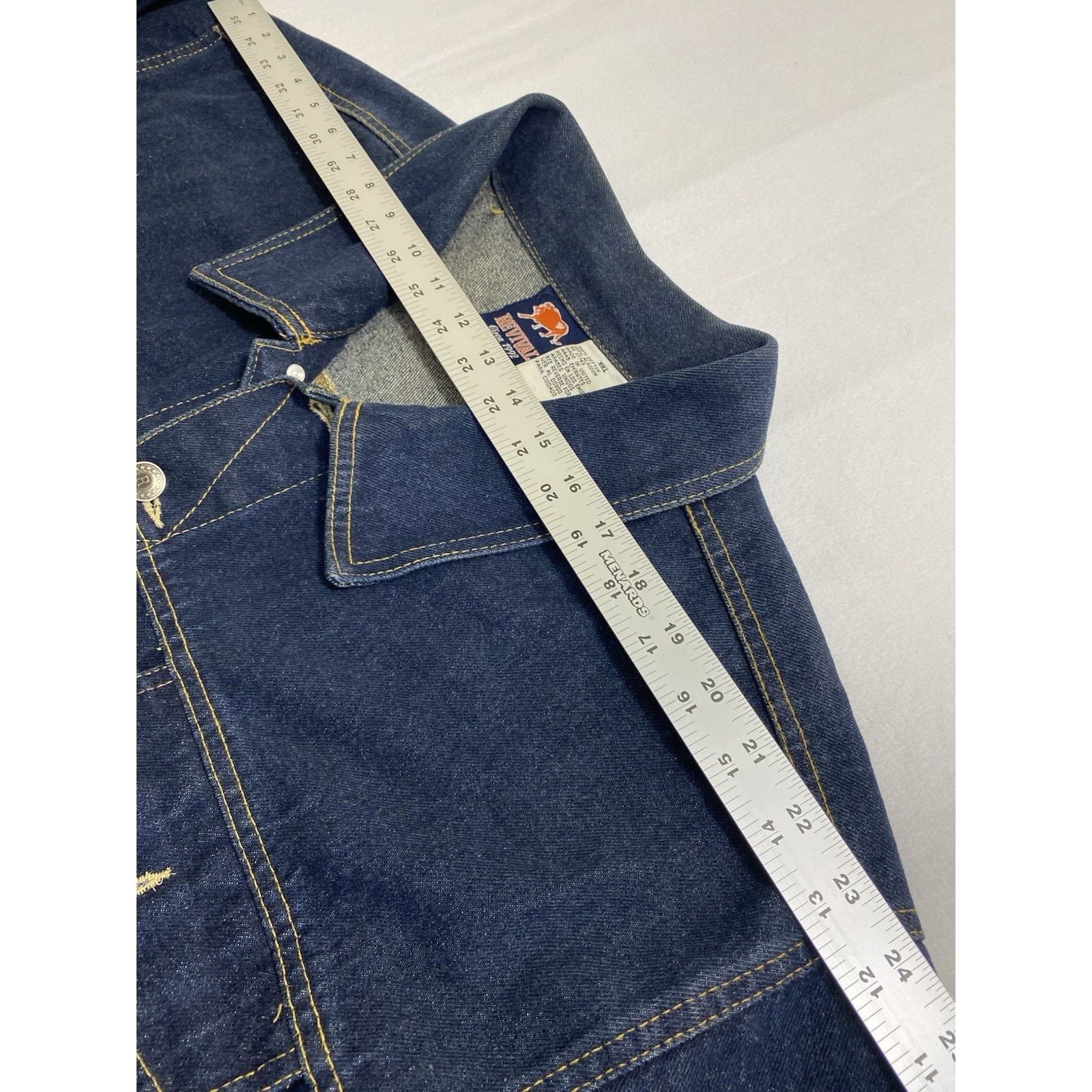 Rock Revival Vintage Revival Lion Mens XXL Dark Denim Jean Jacket 90s Size US XXL / EU 58 / 5 - 10 Thumbnail