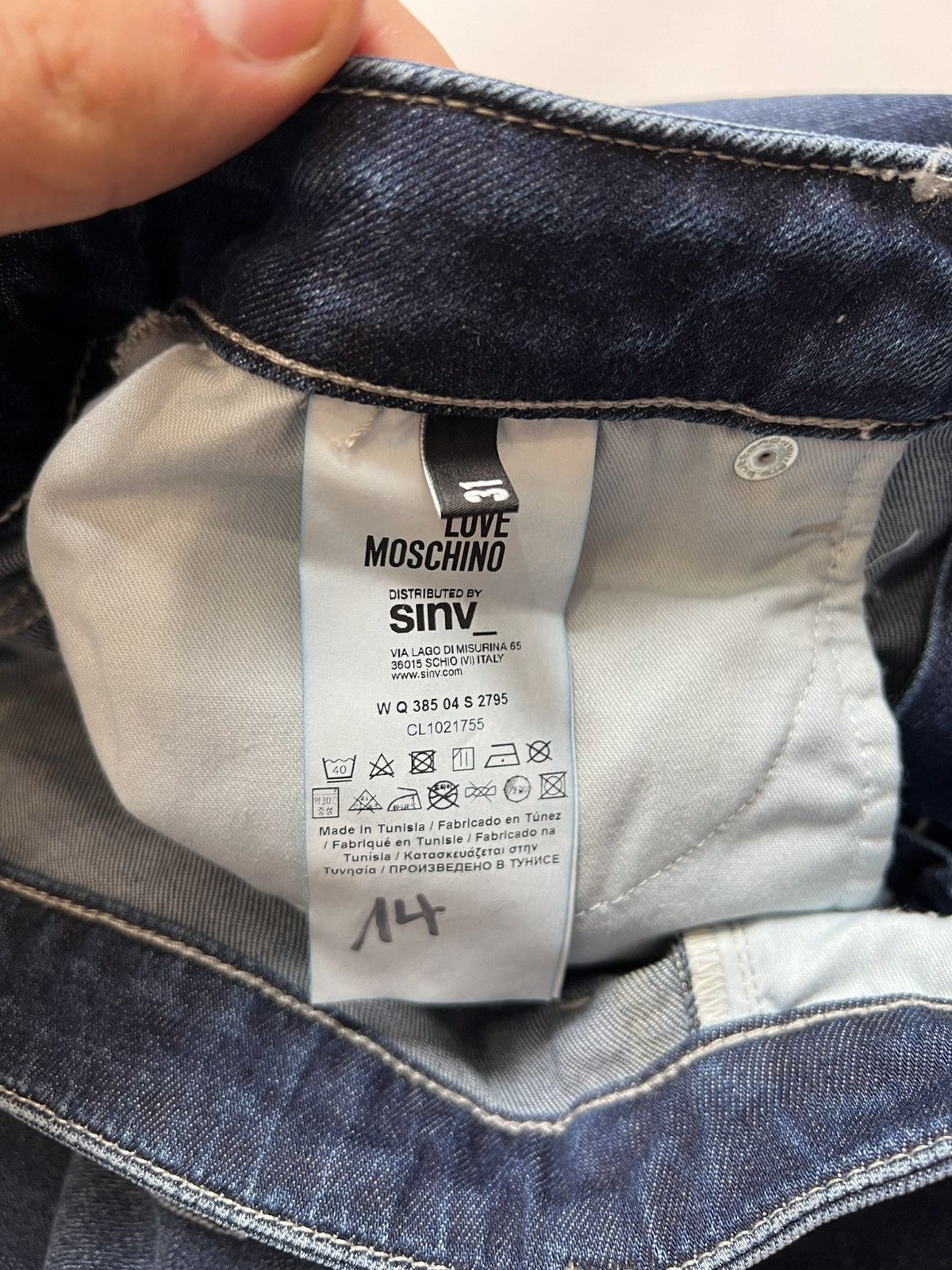 Love Moschino Love Moschino Blue Pants Denim Jeans Womens Size 31" - 10 Thumbnail