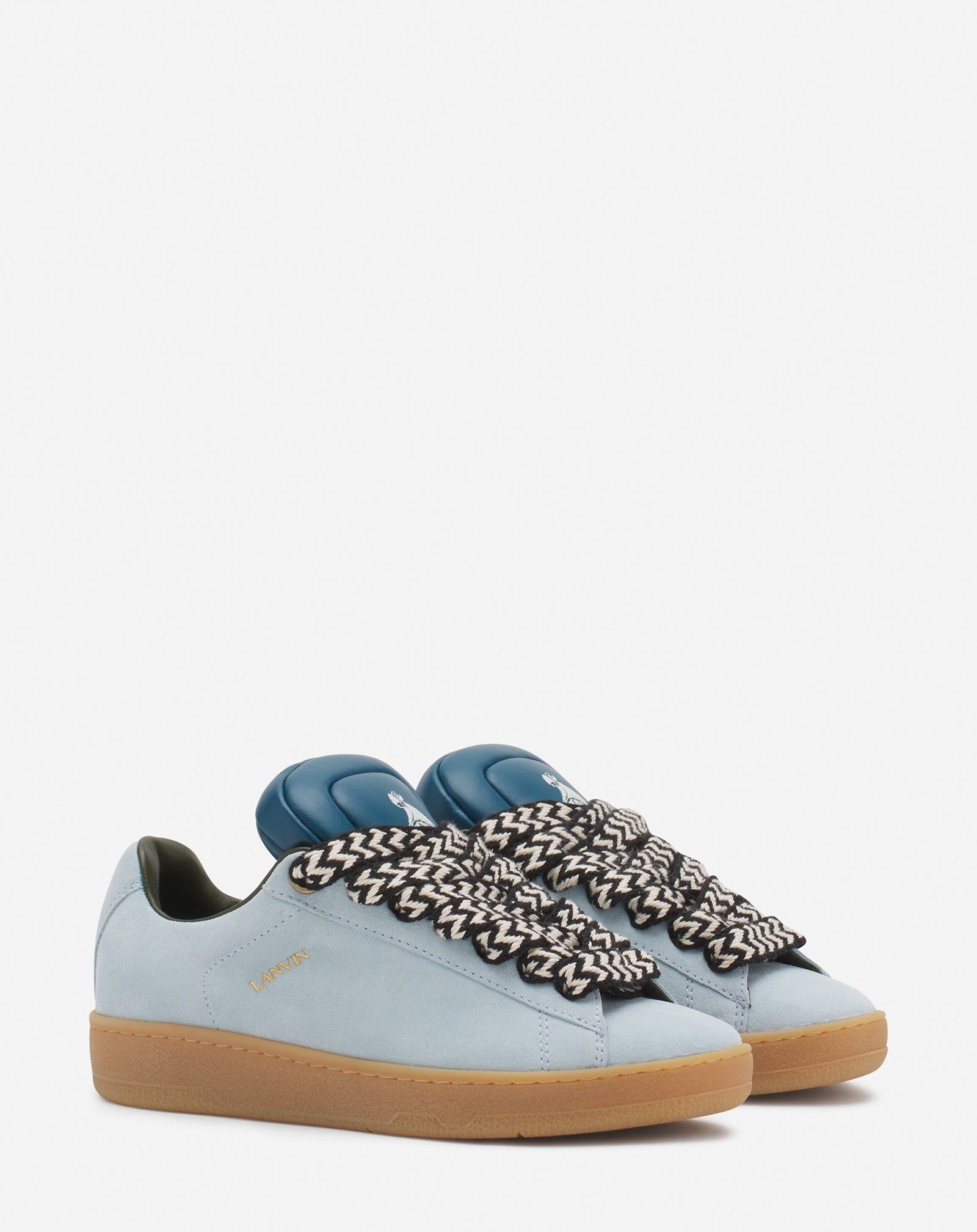 Future × Lanvin os11x1224 Dup / Hyper Curb Low-Top Sneakers in Light Blue Size US 7 / IT 37 - 2 Thumbnail
