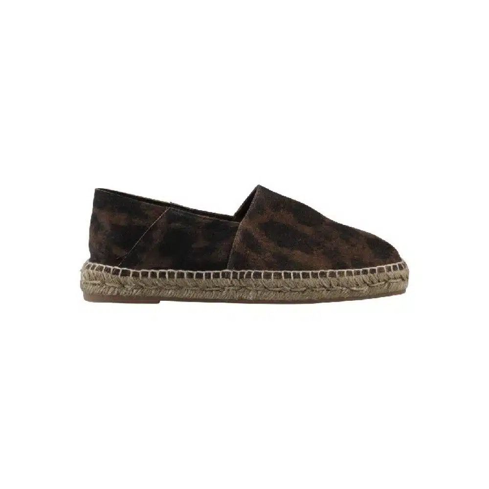o1loc1c0725 J1165 Size: 7 / Leopard Print Espadrilles Brown
