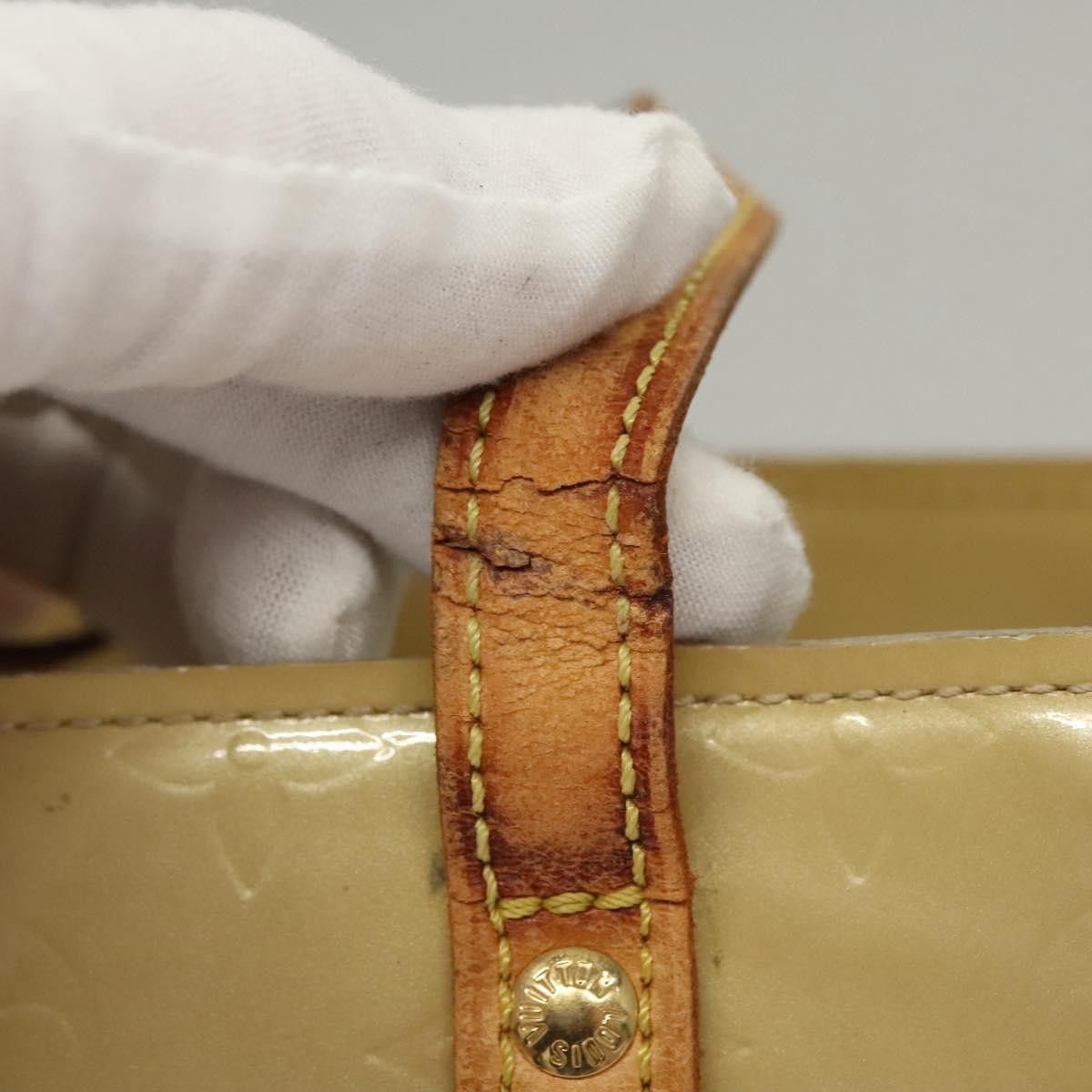 Louis Vuitton LOUIS VUITTON Monogram Vernis Reade PM Hand Bag Beige M91334 Size ONE SIZE - 9 Thumbnail