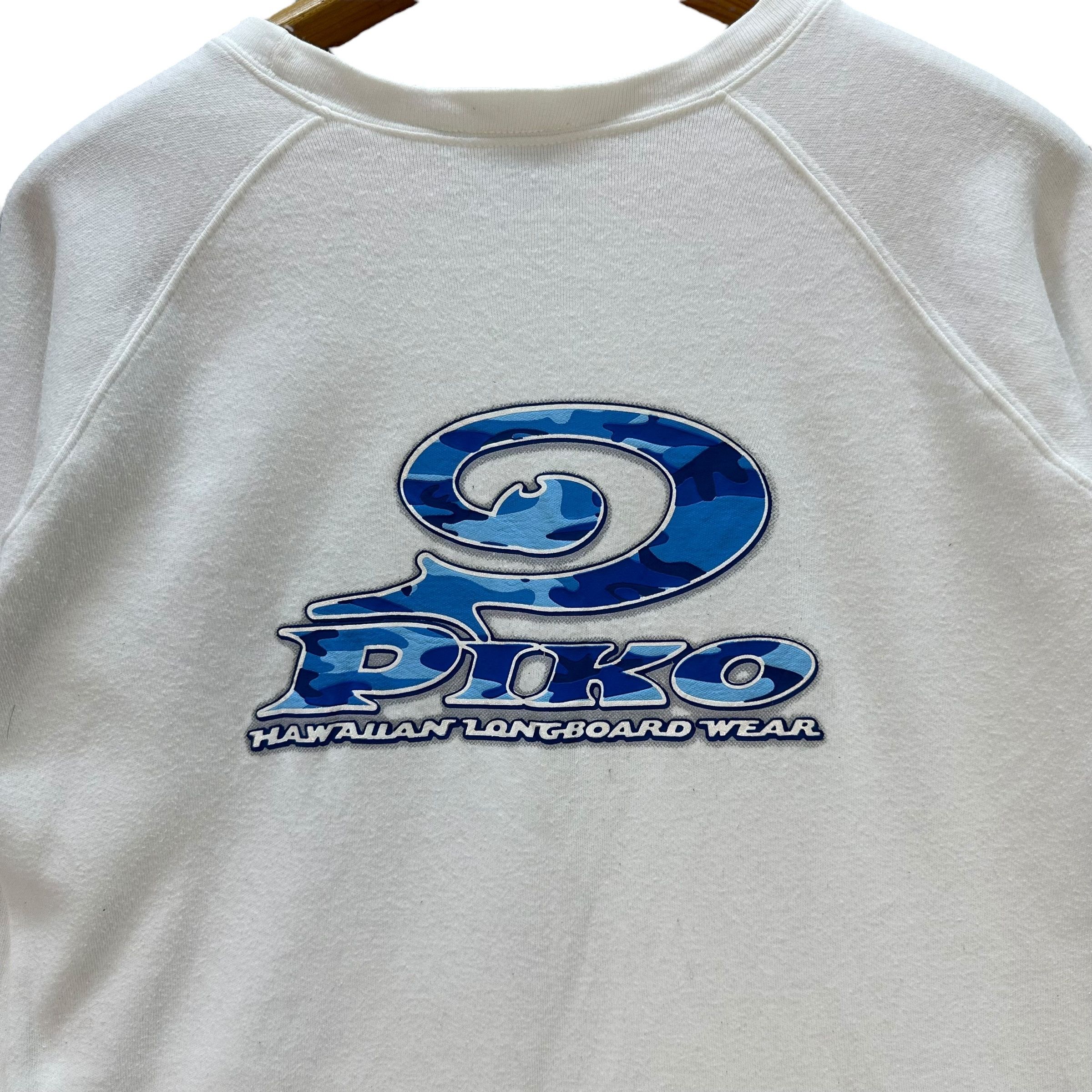 Vintage PIKO Hawaiian Longboard Wear Big Logo Sweatshirts #9143-62 Size US L / EU 52-54 / 3 - 2 Thumbnail