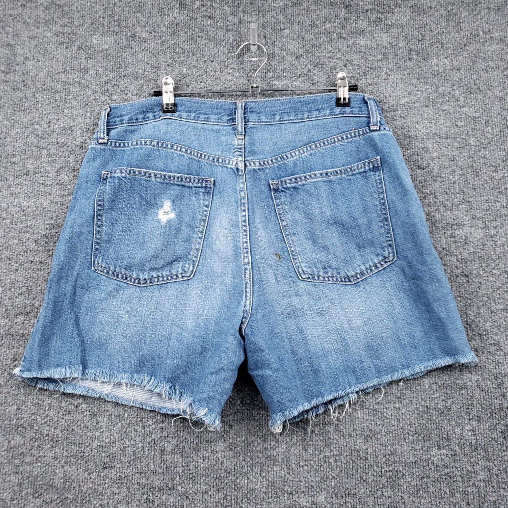 Gap Gap Bermuda Shorts Womens 29 Blue High Rise 5-Pocket Denim Stone Wash Casual Size 29" - 2 Thumbnail