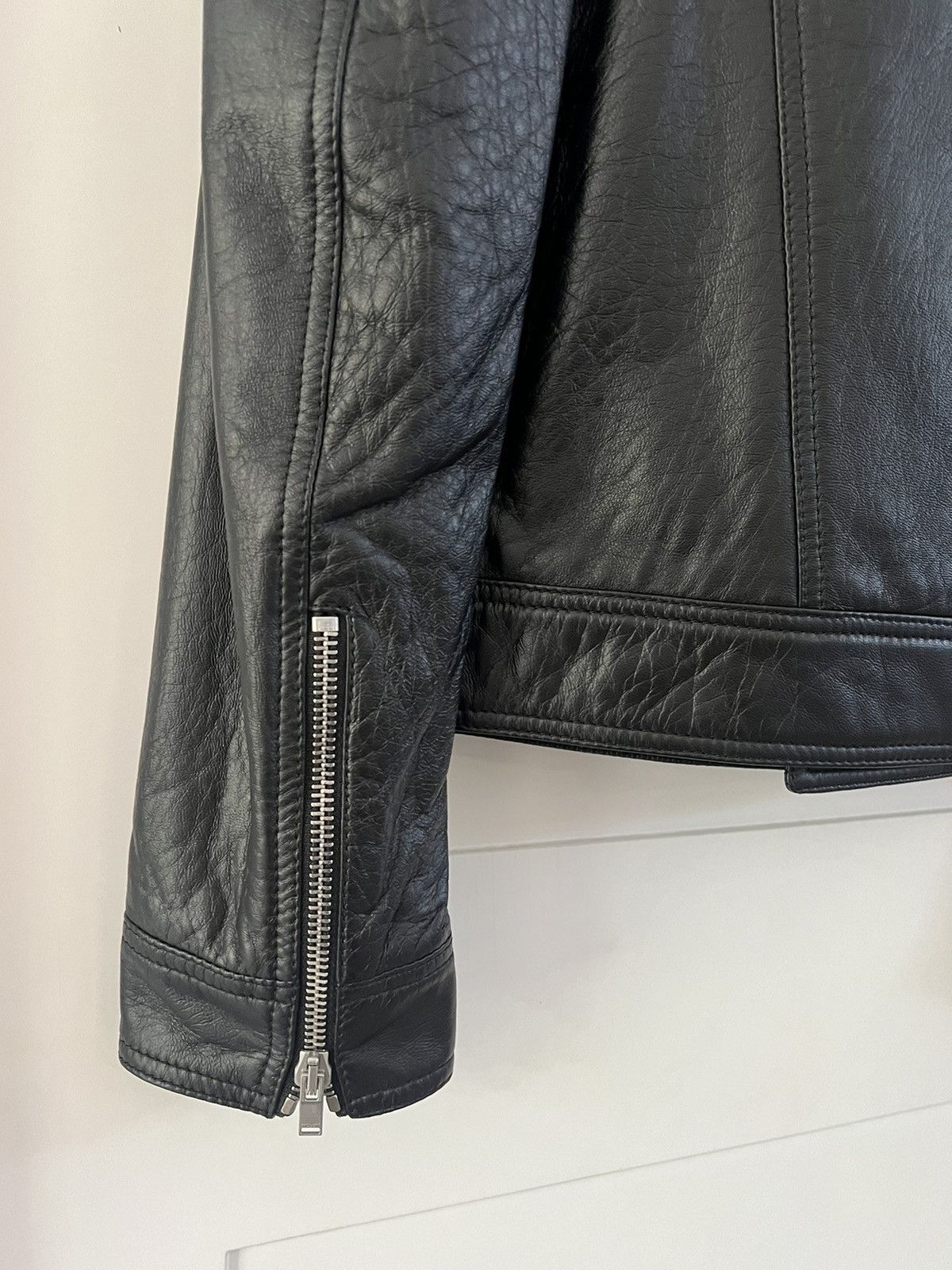 Hedi Slimane × Saint Laurent Paris 15FW L00 Motorcycle Leather Jacket Sz44 (with free pins) Size US S / EU 44-46 / 1 - 7 Thumbnail