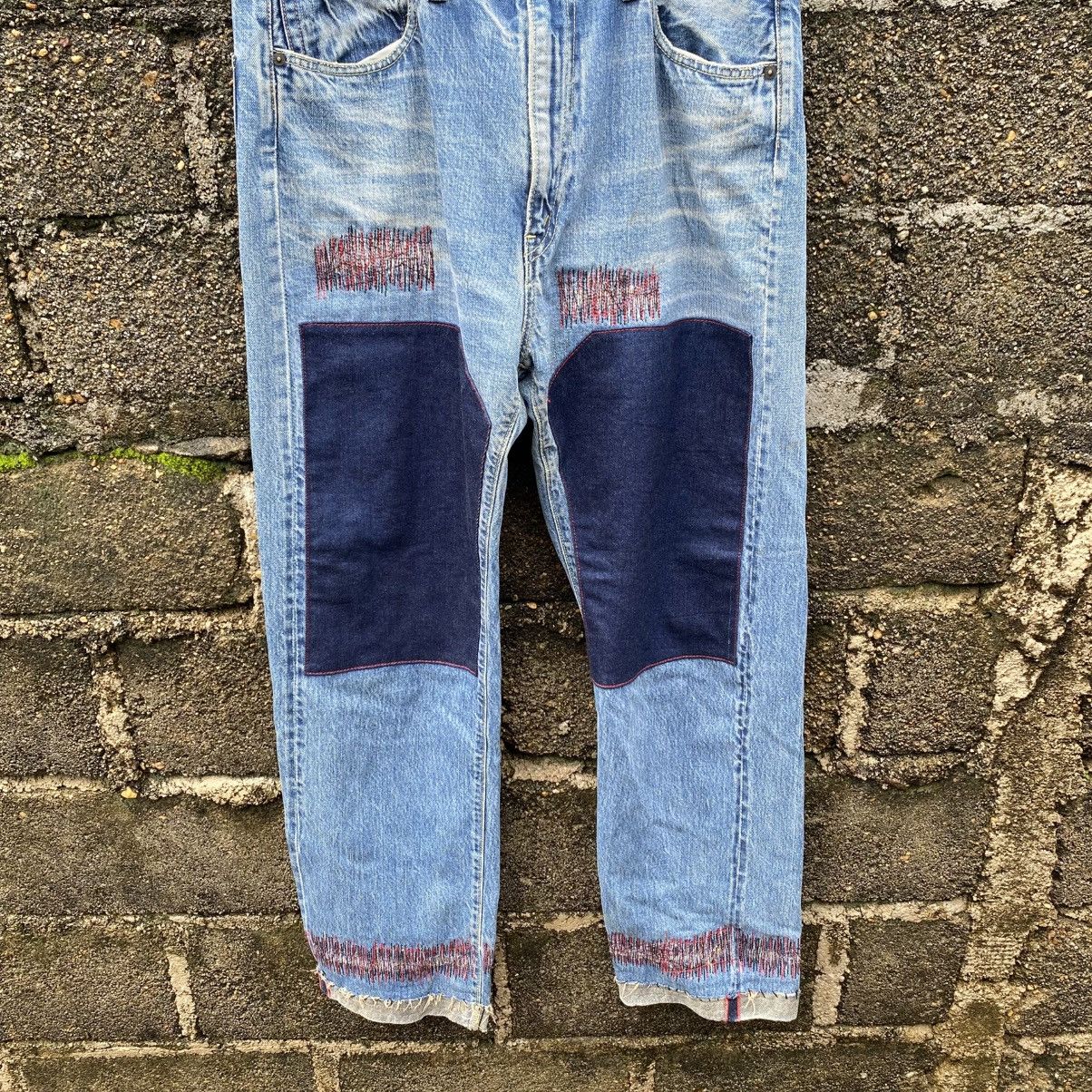 Blue Blue Japan × Japan Blue × Le Grande Bleu (L.G.B.) Vintage Blue Blue H.R Market Selvedge Jeans Blue Colour Size US 36 / EU 52 - 3 Thumbnail