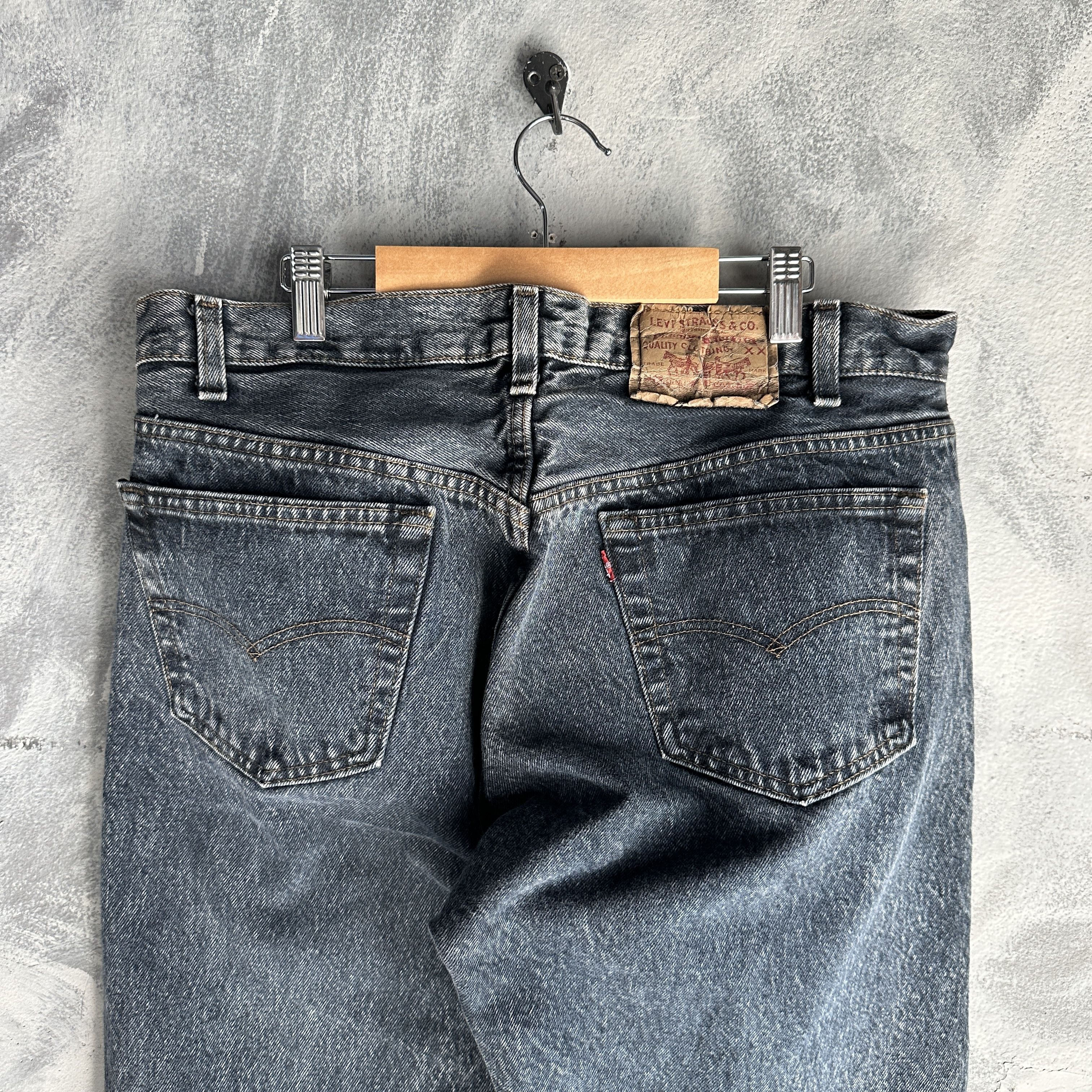 Vtg Levis 501 Jeans Mens 36x30 Black Button Fly Made in USA