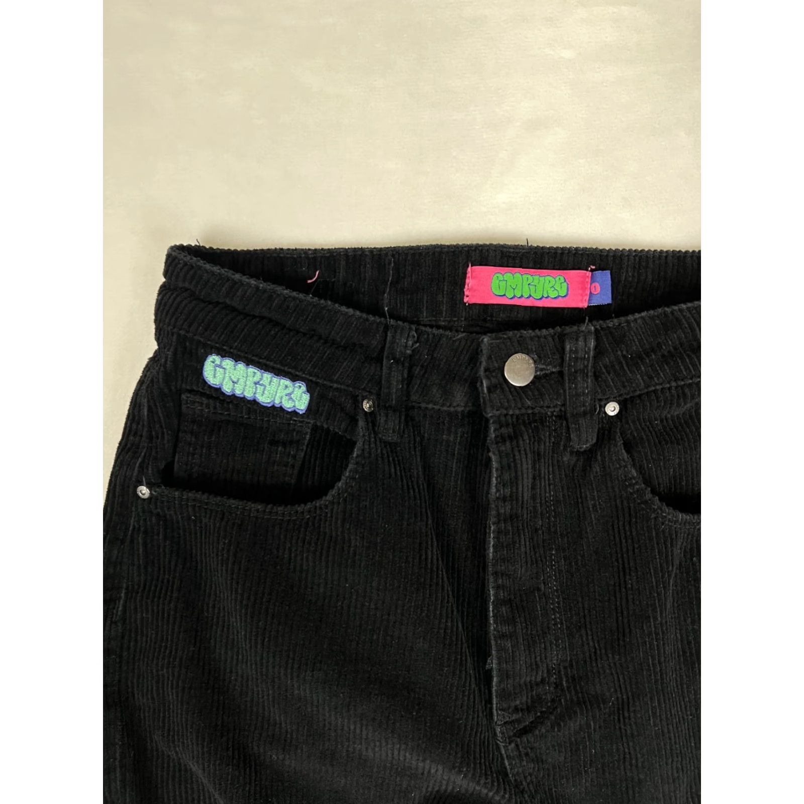 Empyre Empyre Corduroy Pants Women 0 Black Straight Leg Pockets Vintage No N/A Size 25" / US 0 / IT 36 - 3 Thumbnail