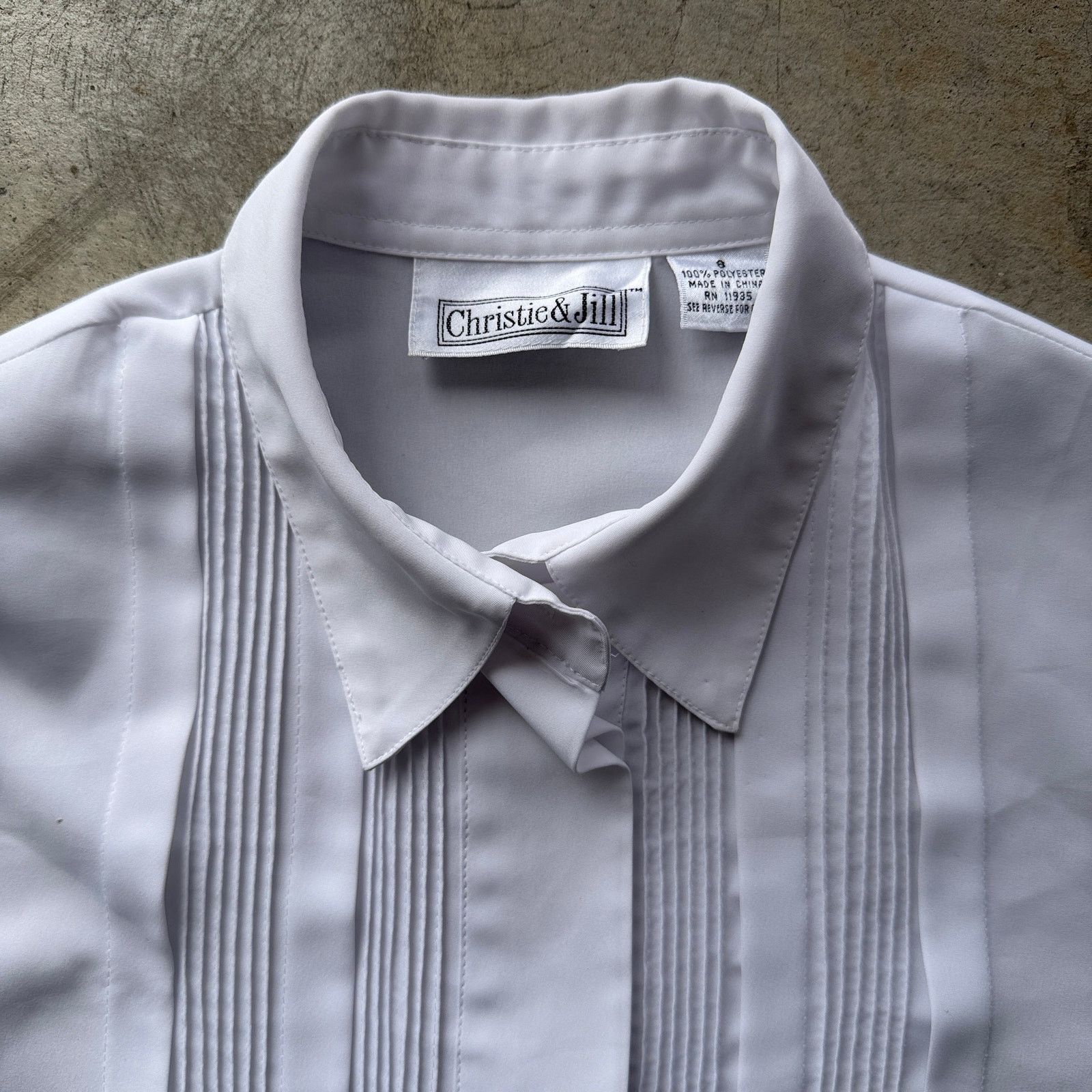 Other y2k sheer White Pintuck Pleated Long Sleeve collared shirt Size M / US 6-8 / IT 42-44 - 3 Thumbnail