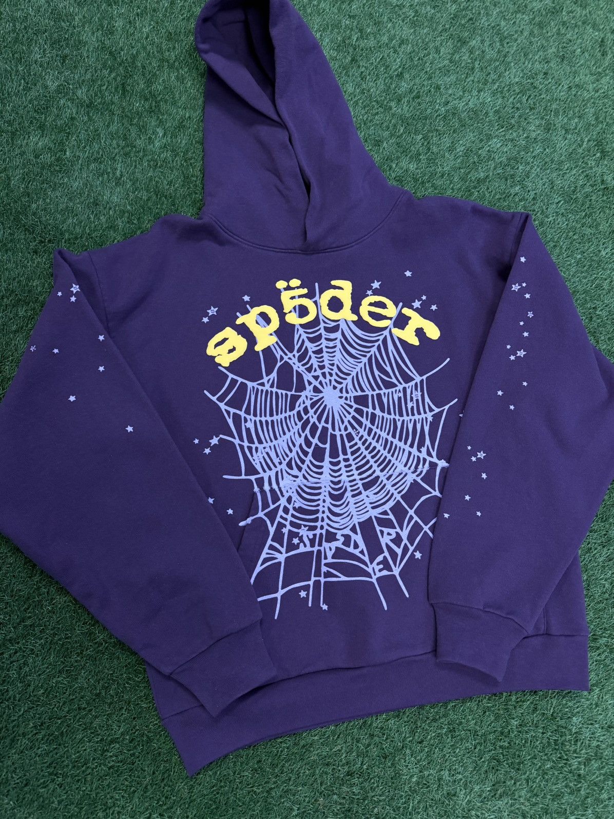 Sp5der Sp5der Worldwide Purple Yellow Hoodie Size L (NEW) Size US L / EU 52-54 / 3 - 3 Thumbnail