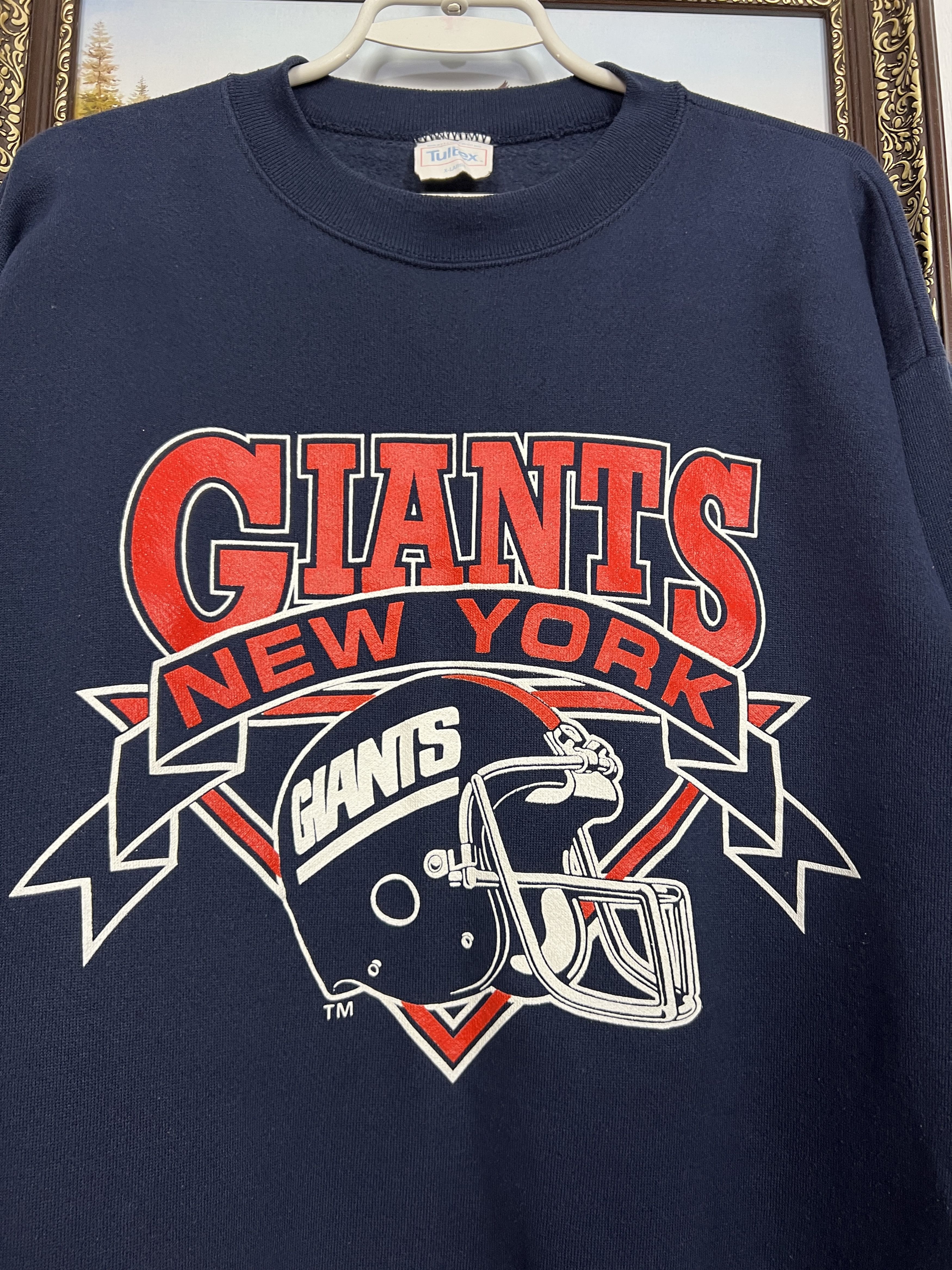 Tultex Vintage New York Giants NFL Sweatshirt Over Print Crewneck Size US XL / EU 56 / 4 - 3 Thumbnail