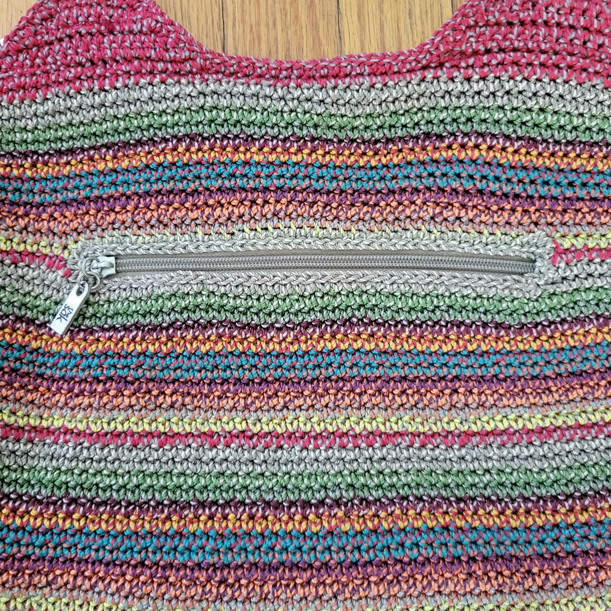 The Sak The Sak Multicolored Crochet Shoulder Bag Zipper Closure Bac Size ONE SIZE - 7 Thumbnail