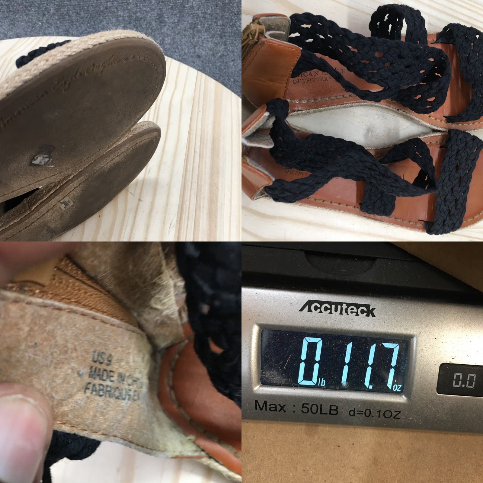 American Eagle Outfitters American Eagle Outfitters Sandals Womens 9 Strappy Flats Black Fabric Comfort Shoes Size US 9 / IT 39 - 9 Thumbnail