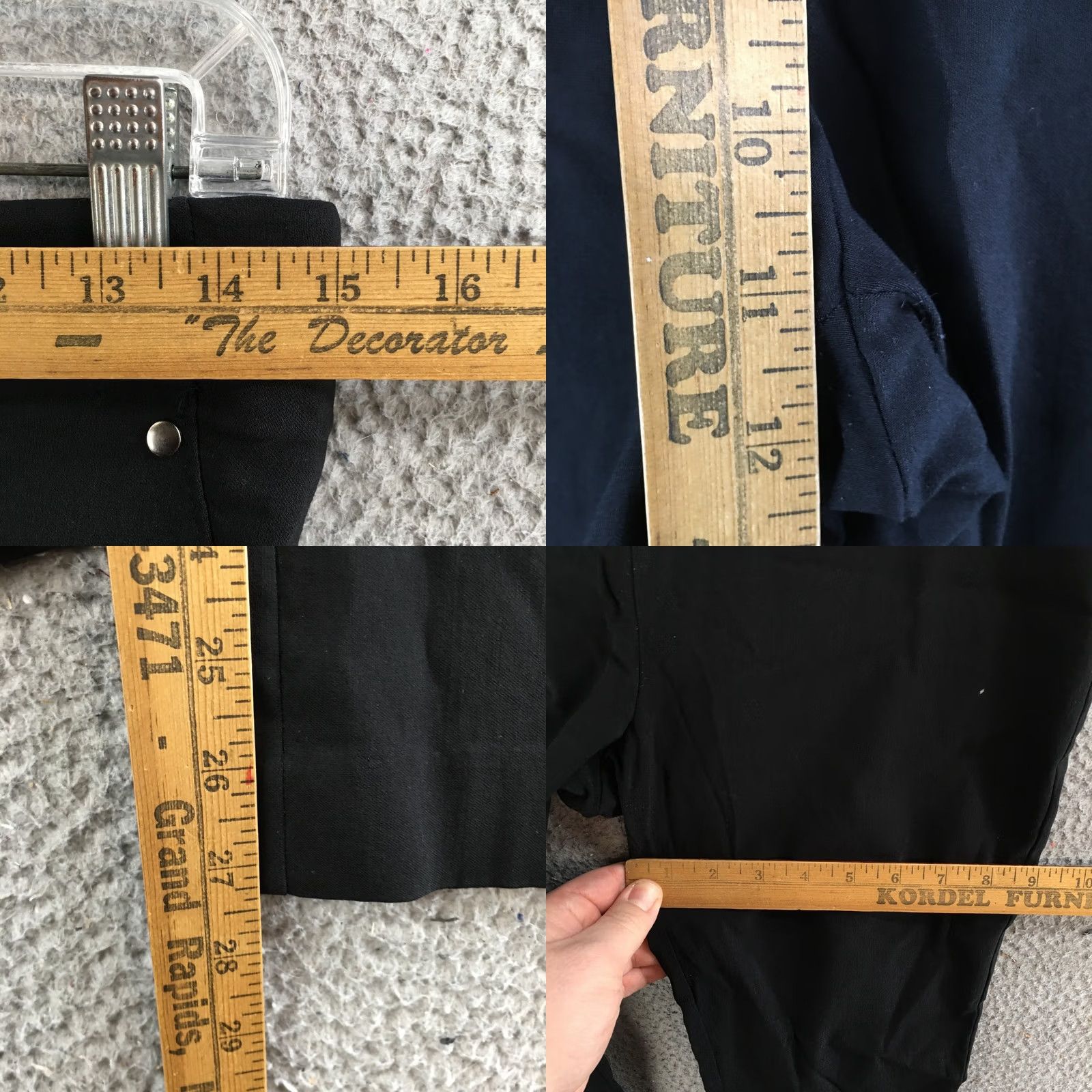 Vintage Maurices Ankle Pants Womens M Short Slim Fit Straight Leg Mid Rise Pull On Black Size 32" / US 10 / IT 46 - 8 Thumbnail