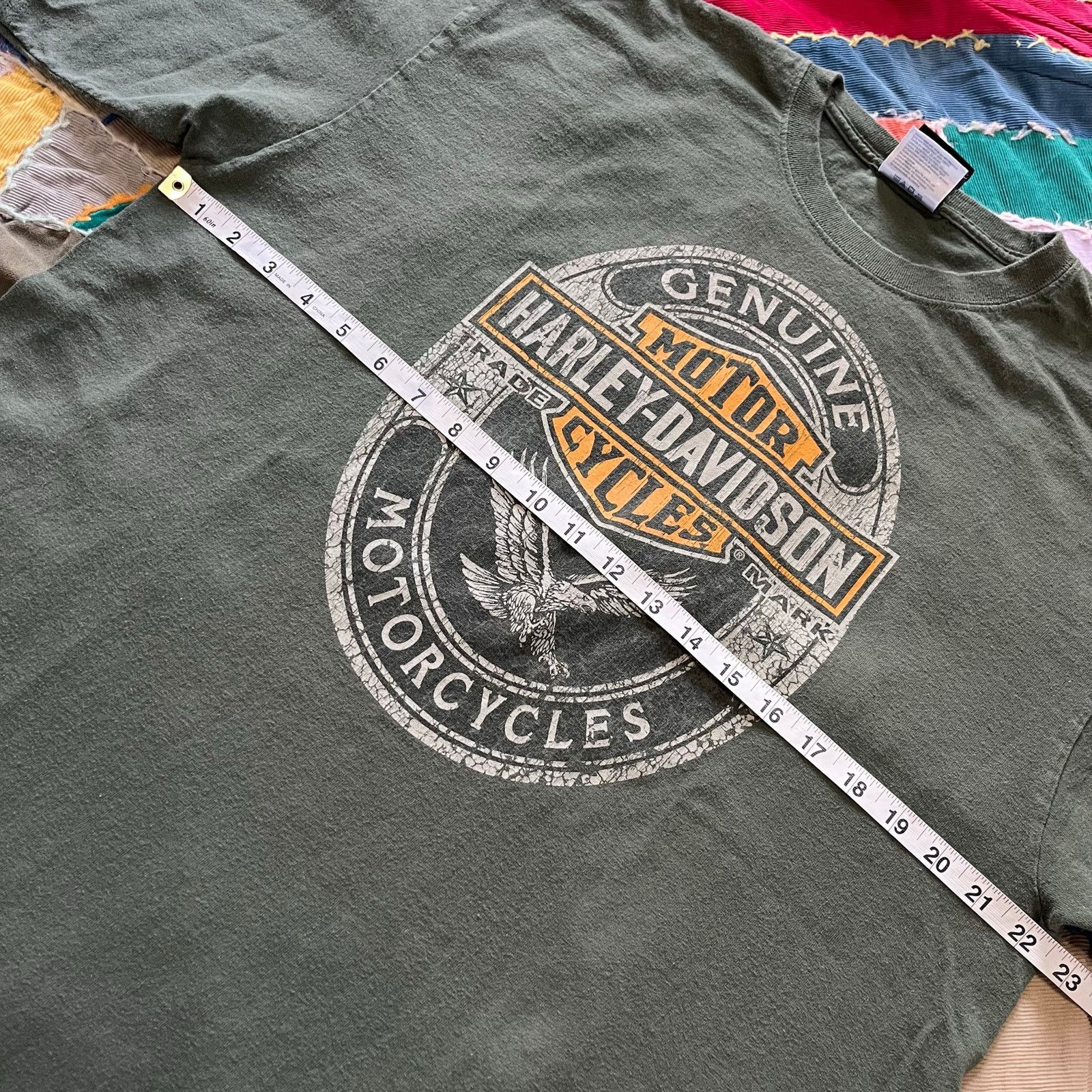 Harley Davidson Harley Davidson Double Sided Green Shirt XL Size US XL / EU 56 / 4 - 6 Thumbnail
