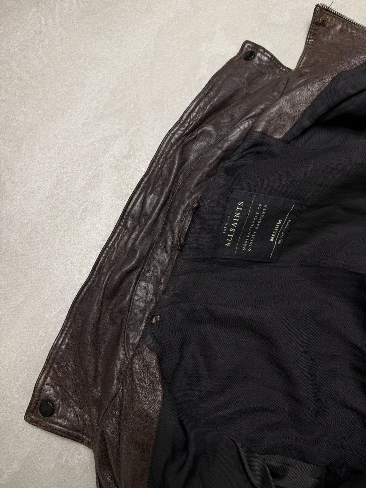 Allsaints AllSaints distressed Conroy Leather Biker Jacket, Oxblood Size US M / EU 48-50 / 2 - 21 Thumbnail