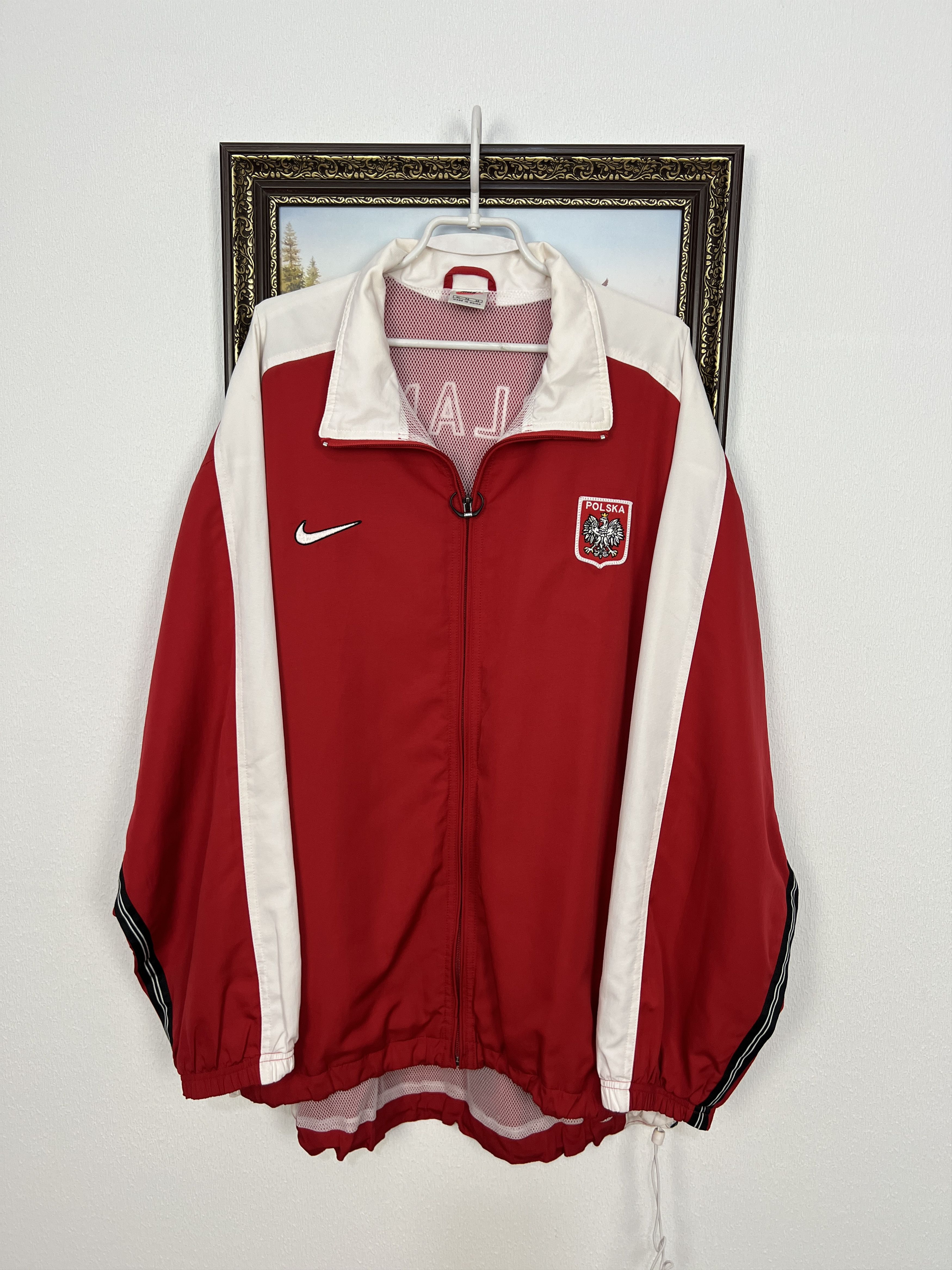 Vintage 90's Nike Poland Football Jacket Soccer Track Top