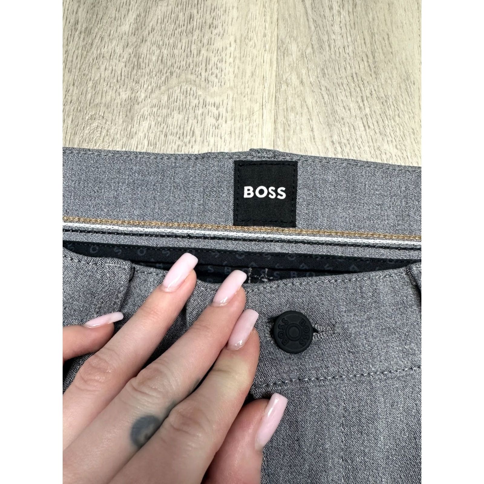Vintage Hugo Boss Delaware Chino Pants 34 Mens Gray Regular Inseam 32 Straight Pockets Vintage: No Size US 34 / EU 50 - 3 Thumbnail