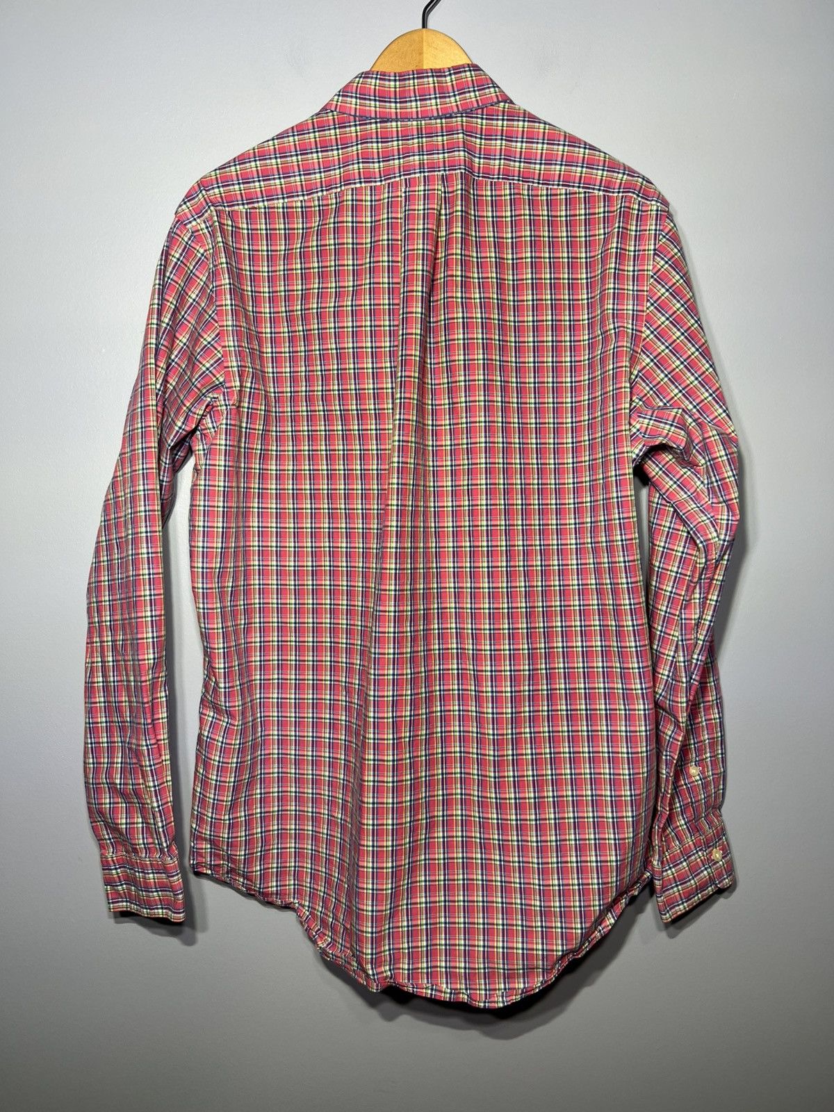 Polo Ralph Lauren Ralph Lauren CERISE PINK/BLUE Plaid Cotton Poplin Shirt Sz L Size US L / EU 52-54 / 3 - 4 Thumbnail