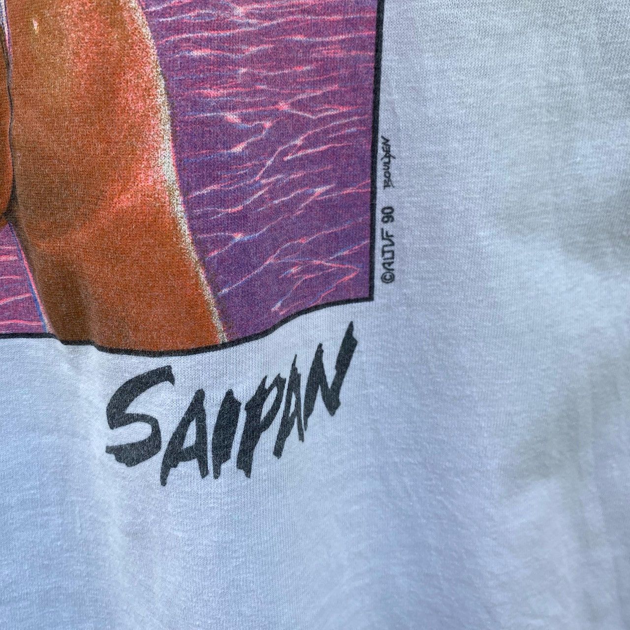 Vintage Thrashed 90S Native Saipan Naked Girl Tee Size US L / EU 52-54 / 3 - 2 Thumbnail